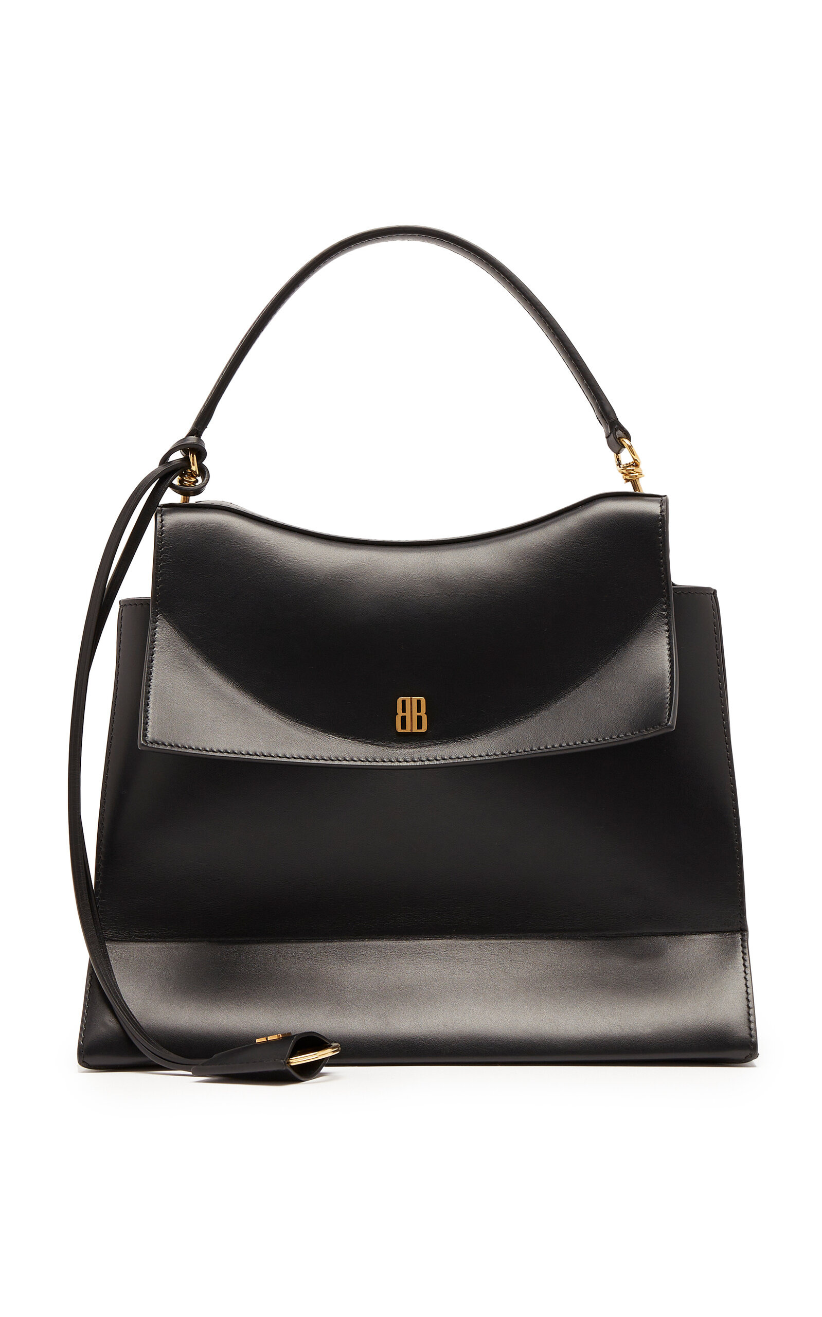 Nano Medium Leather Top Handle Bag black - 1