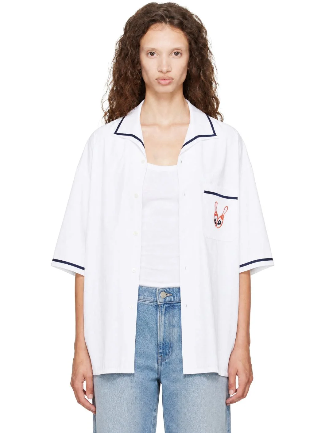 White Kenzo Paris 'KENZO Bowling' Shirt - 1