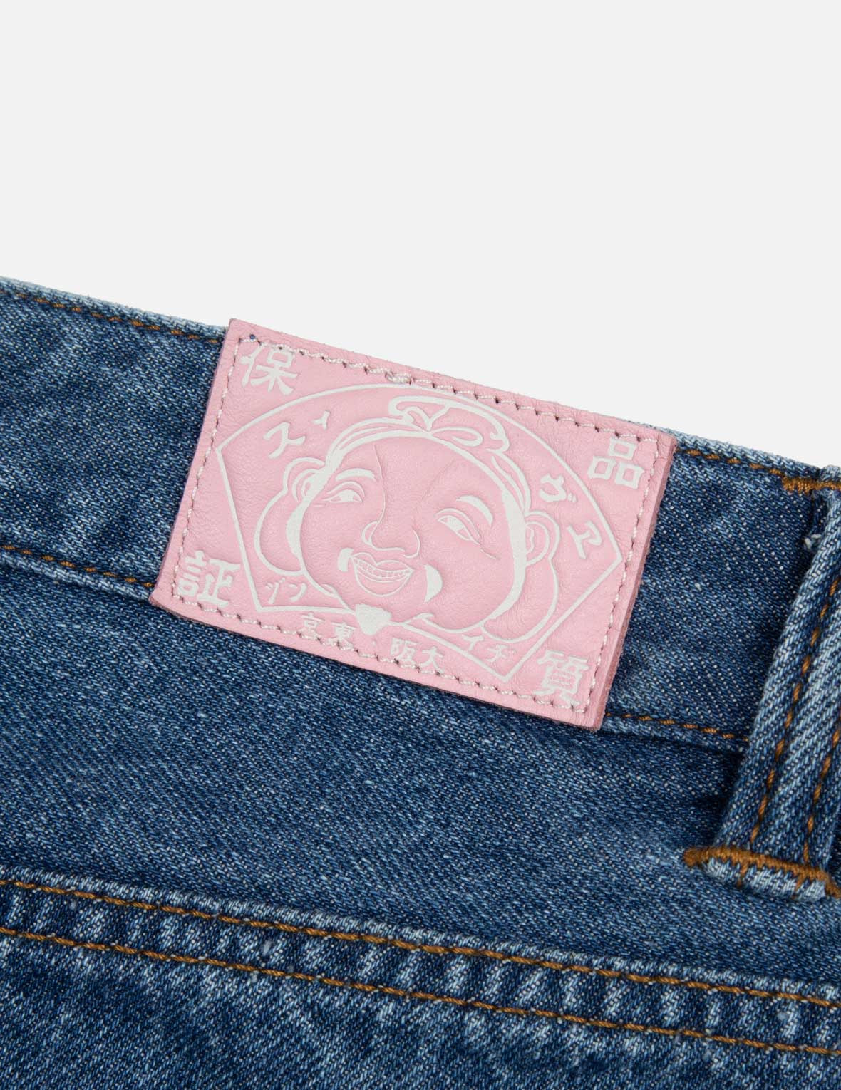 SEAGULL PRINT FASHION FIT DENIM PLEATED SKIRT - 12