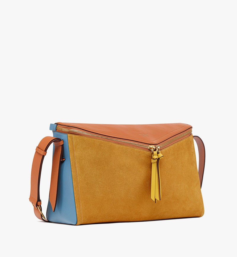 MCM Diamant 3D Shoulder Bag in Suede and Calf Leather outlook