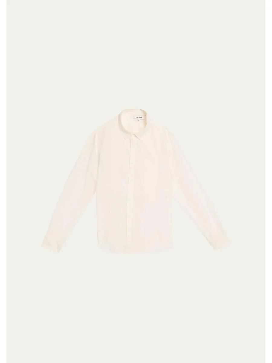 Dillon Cotton-Silk Voile Button-Front Shirt - 1