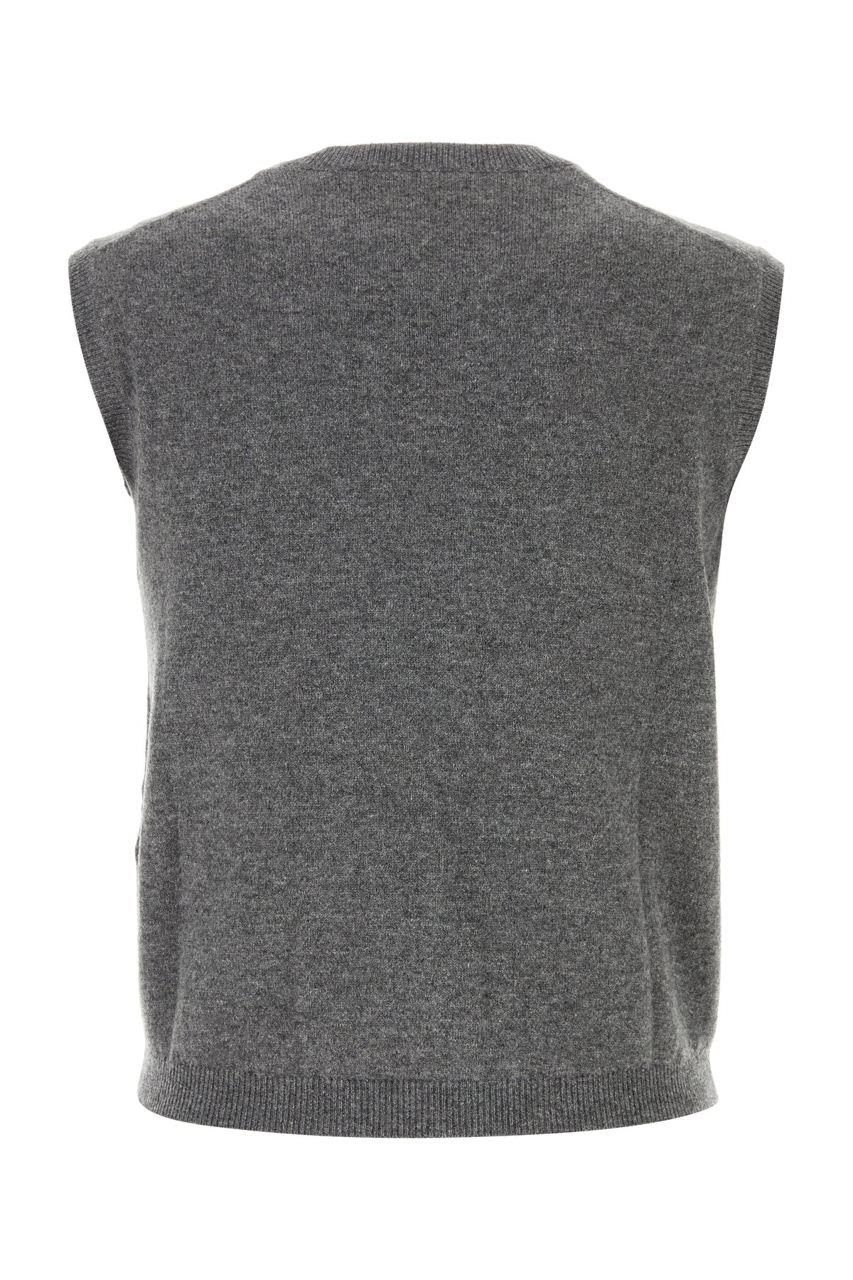 Grey stretch cashmere blend vest - 2