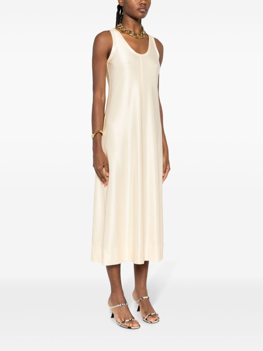 scoop-neck sleeveless dress - 3