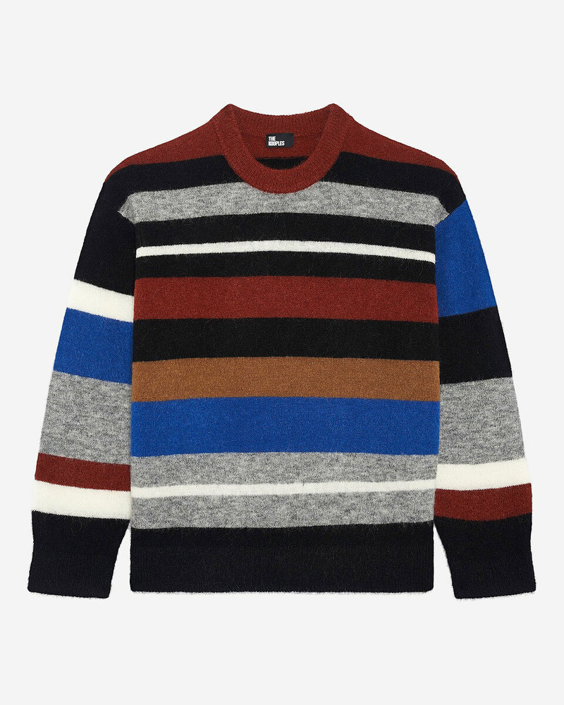 WOOL BLEND SWEATER WITH MULTICOLORED STRIPES 1