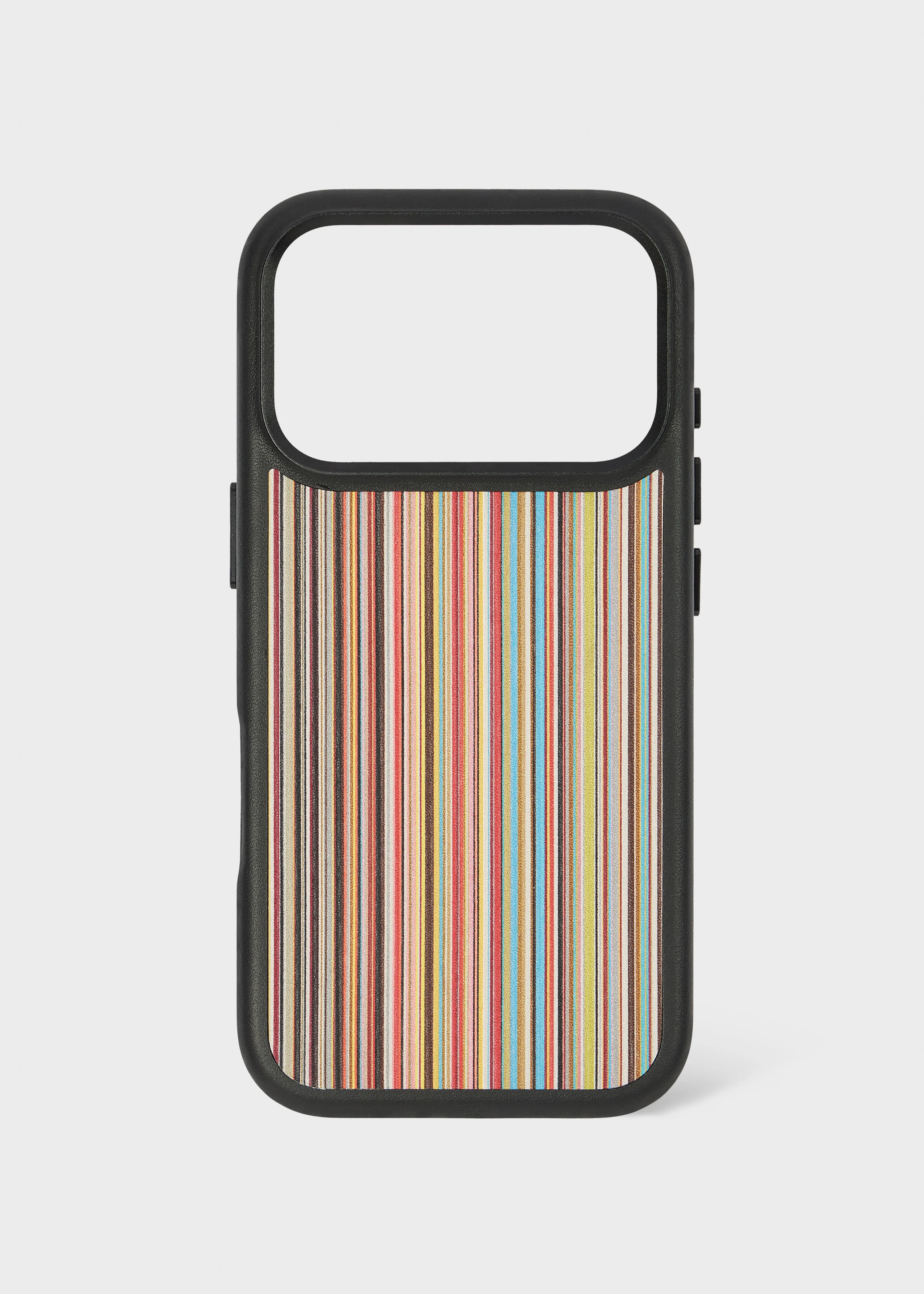 Leather 'Signature Stripe' iPhone 17 Pro Case - 1