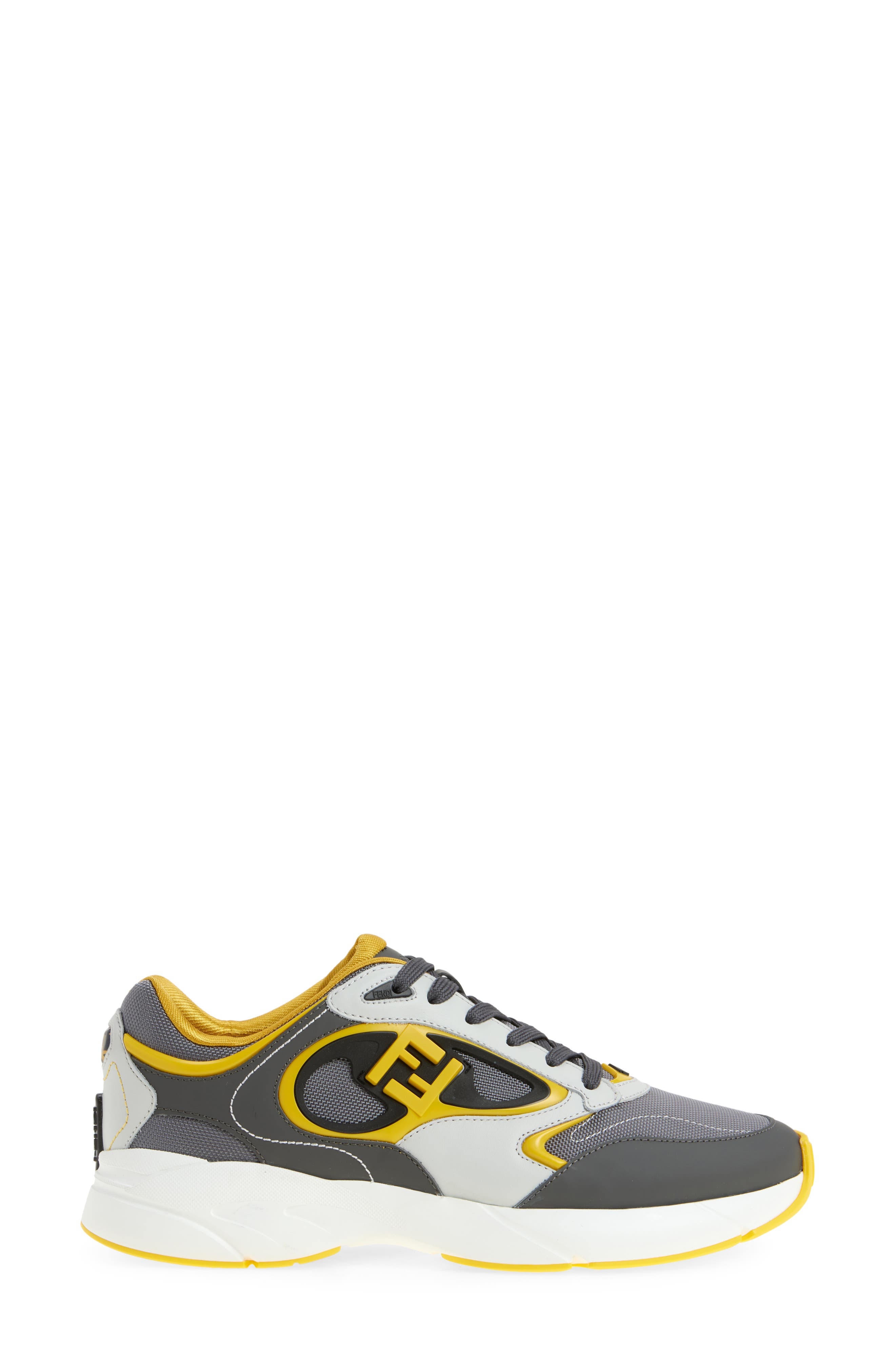 Fendi Forward Low Top Sneaker in Silver Senap at Nordstrom - 3