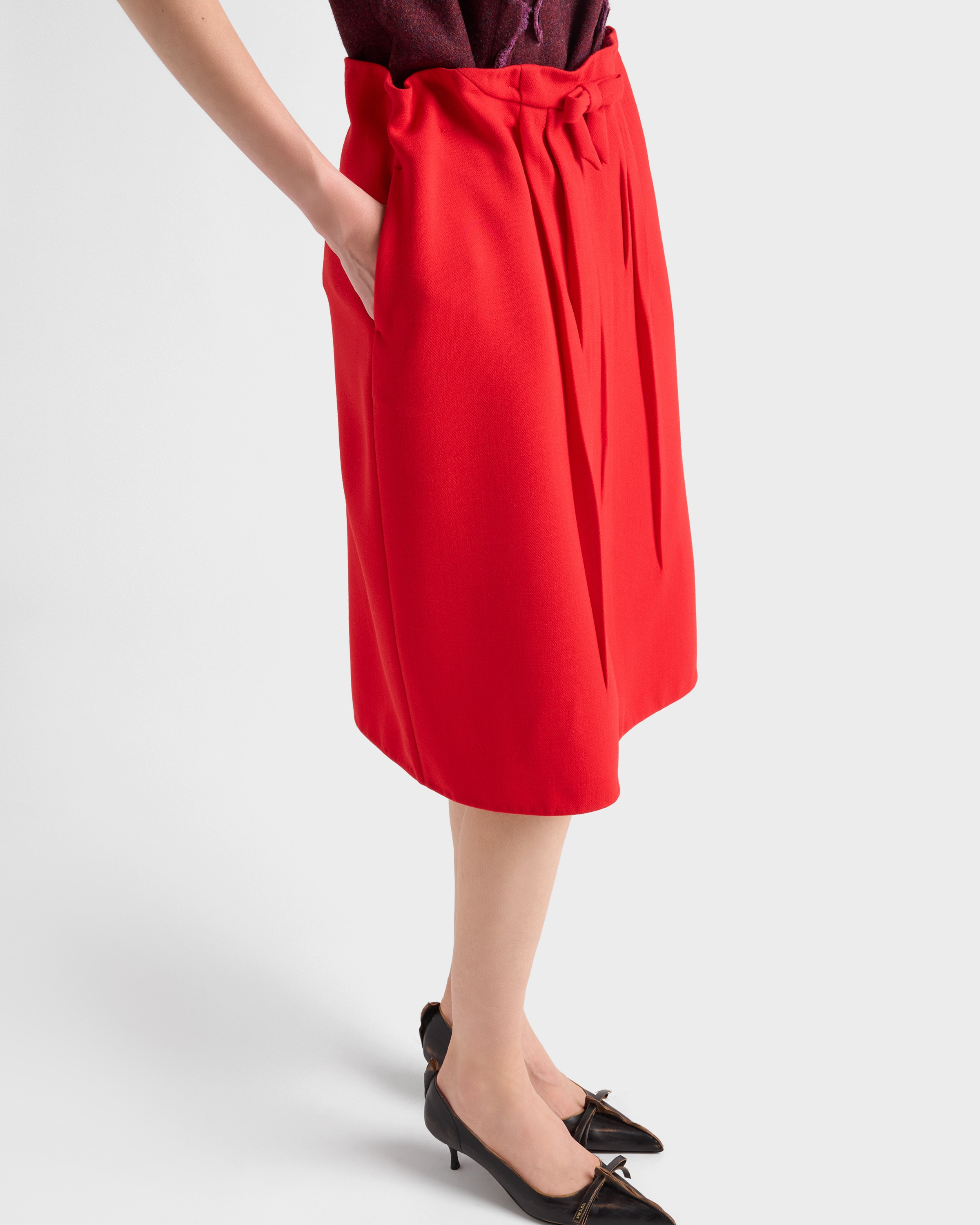 Melange natté midi skirt - 4
