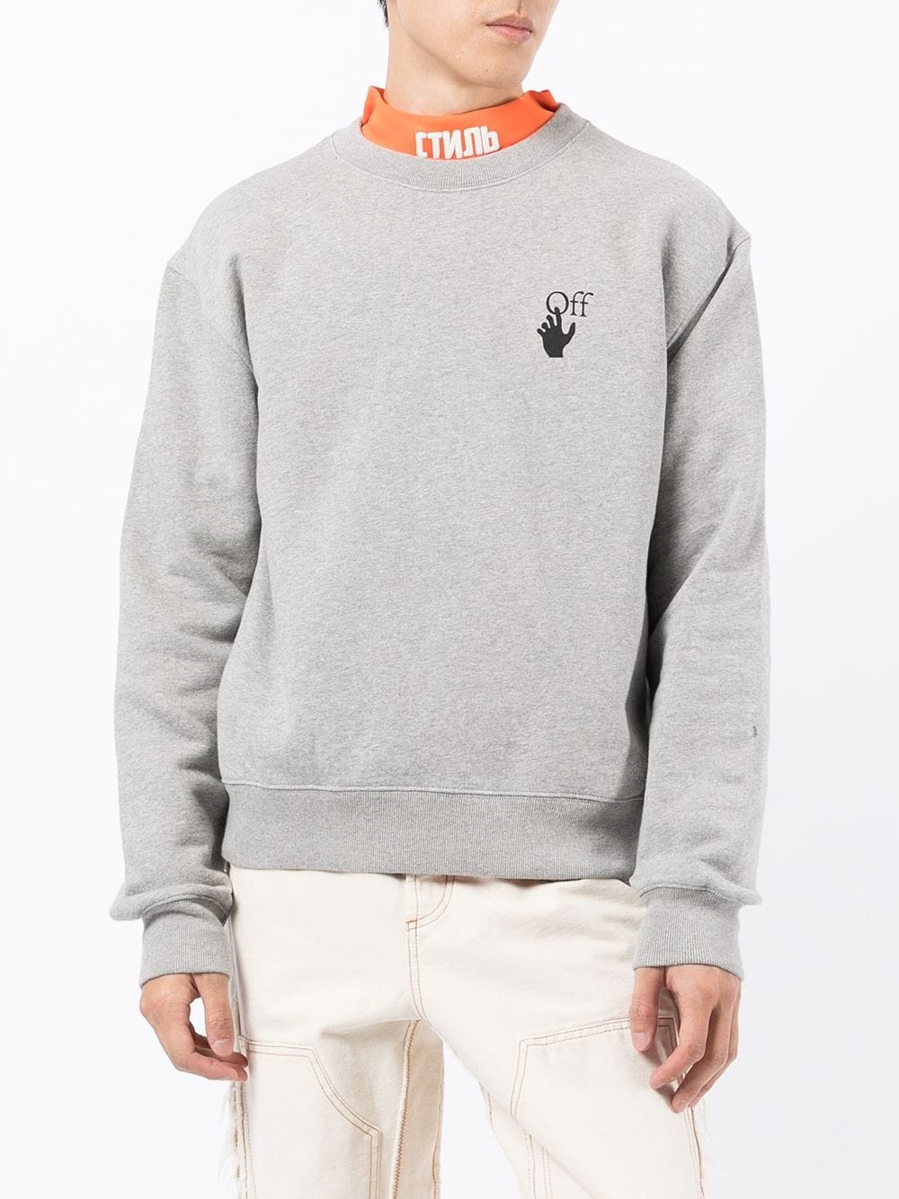 logo-print long-sleeve sweatshirt - 3