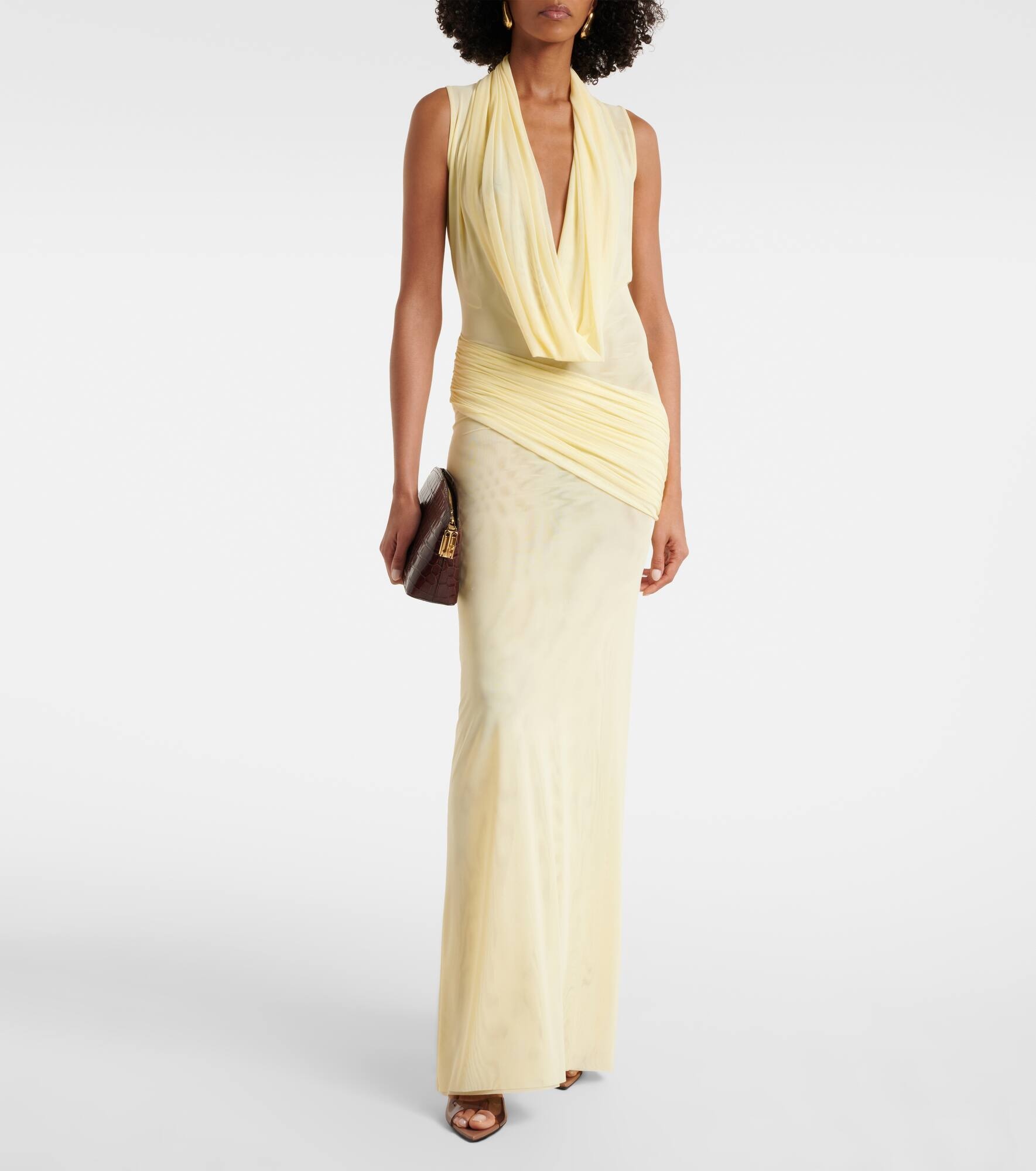 Semi-sheer gown - 2