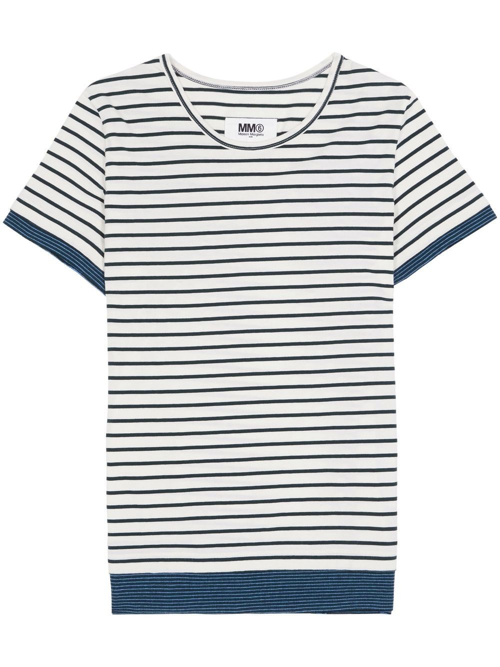 horizontal-stripe cotton T-shirt - 1