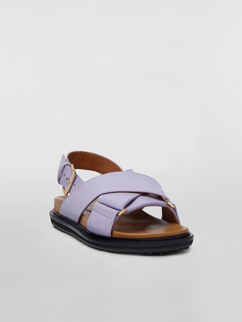 Marni CALFSKIN CRISS-CROSS FUSSBETT WITH CONTRAST INSOLE outlook