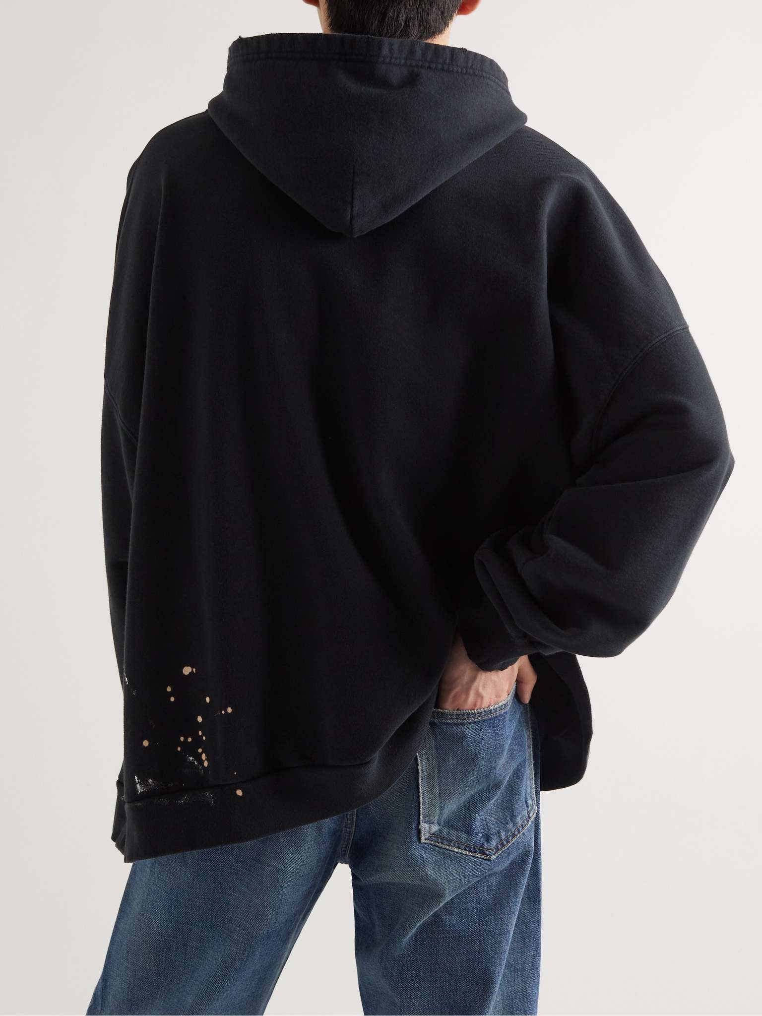Oversized Printed Cotton-Jersey Hoodie - 4