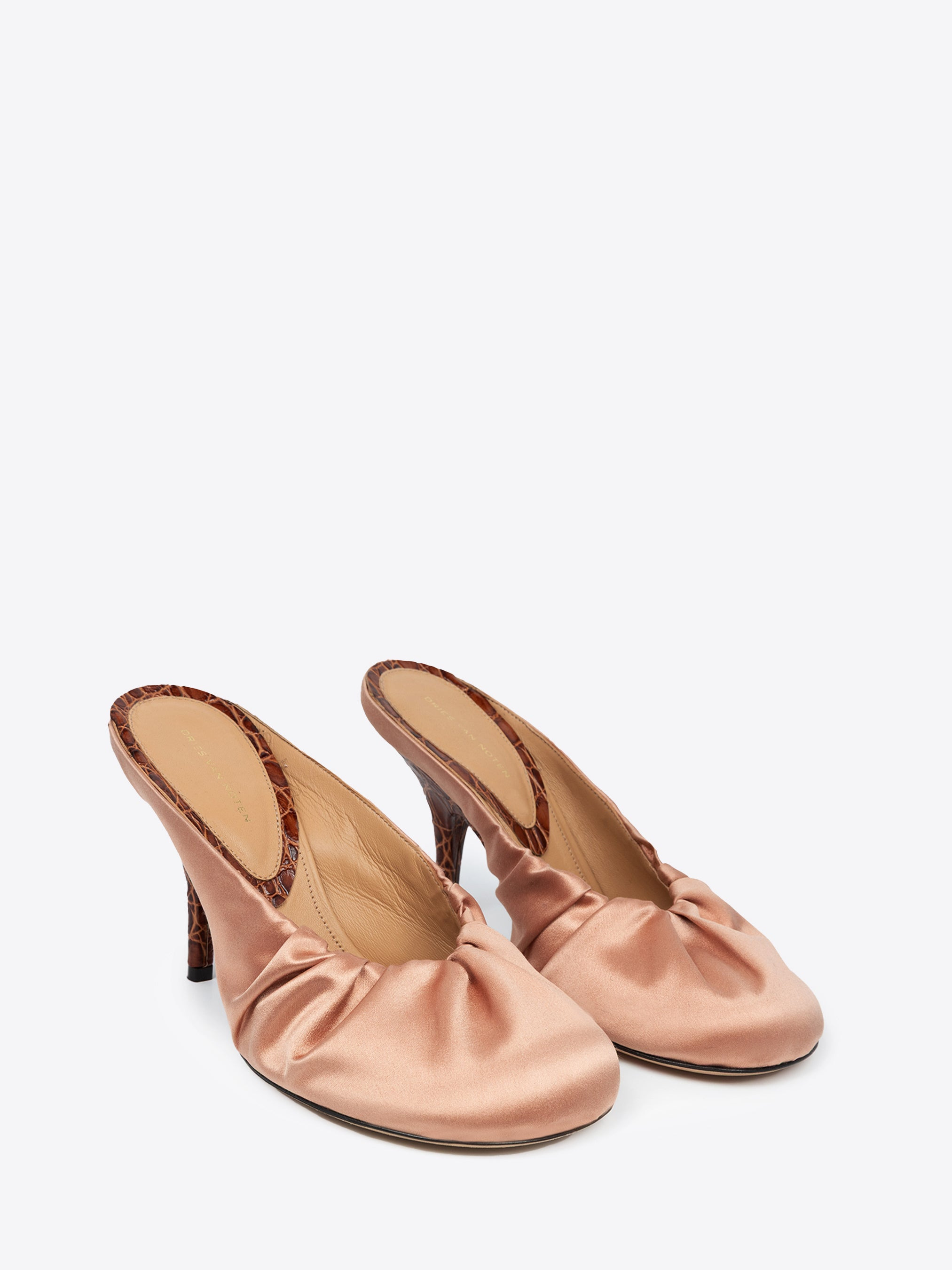 HEELED SATIN MULES - 3