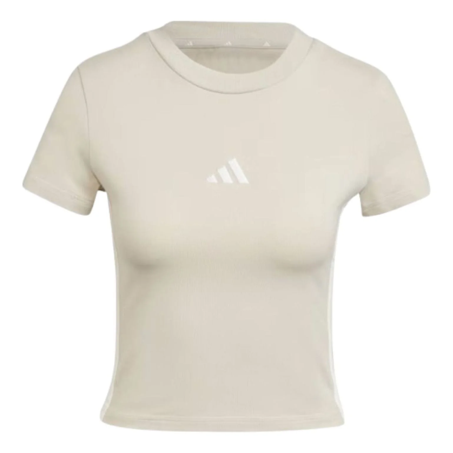 (WMNS) adidas Baby Look Essentials 3-Stripes Slim T-Shirt 'White' JE1247 - 1