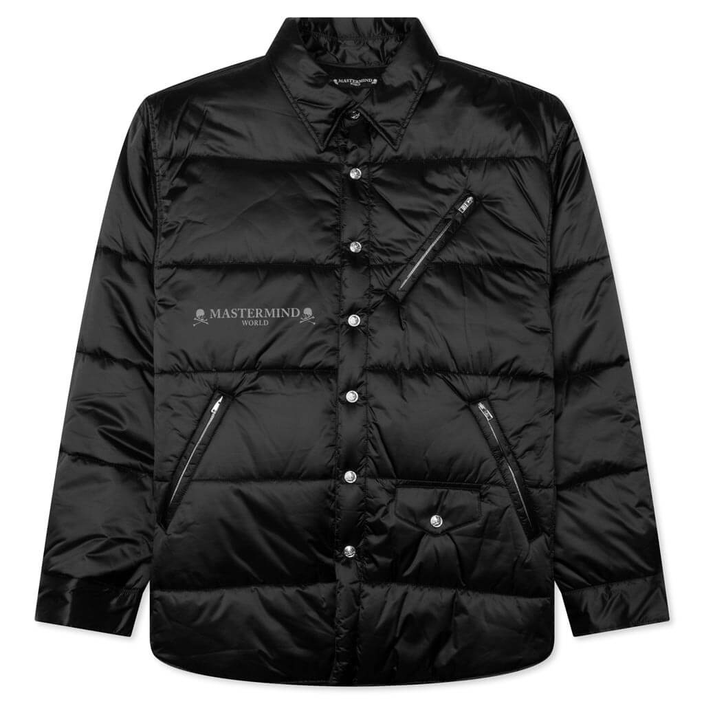 PADDED SHIRT JACKET - BLACK - 1