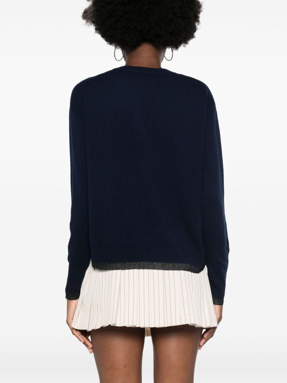 contrasting border sweater - 4