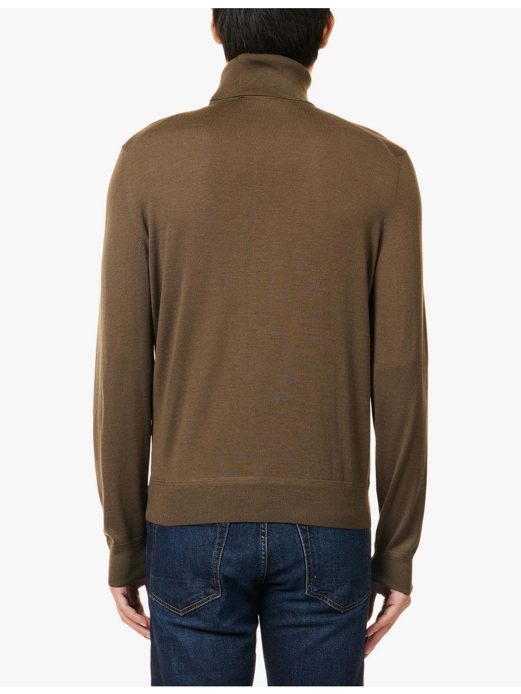 Roll Neck Slim-Fit Wool Top - 4