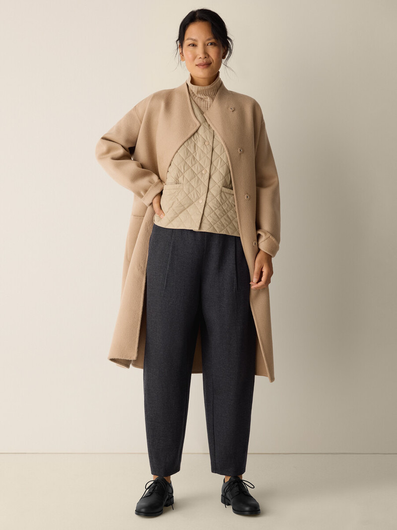 EILEEN FISHER Mélange Boiled Wool Jersey Lantern Pant in Regenerative Wool outlook