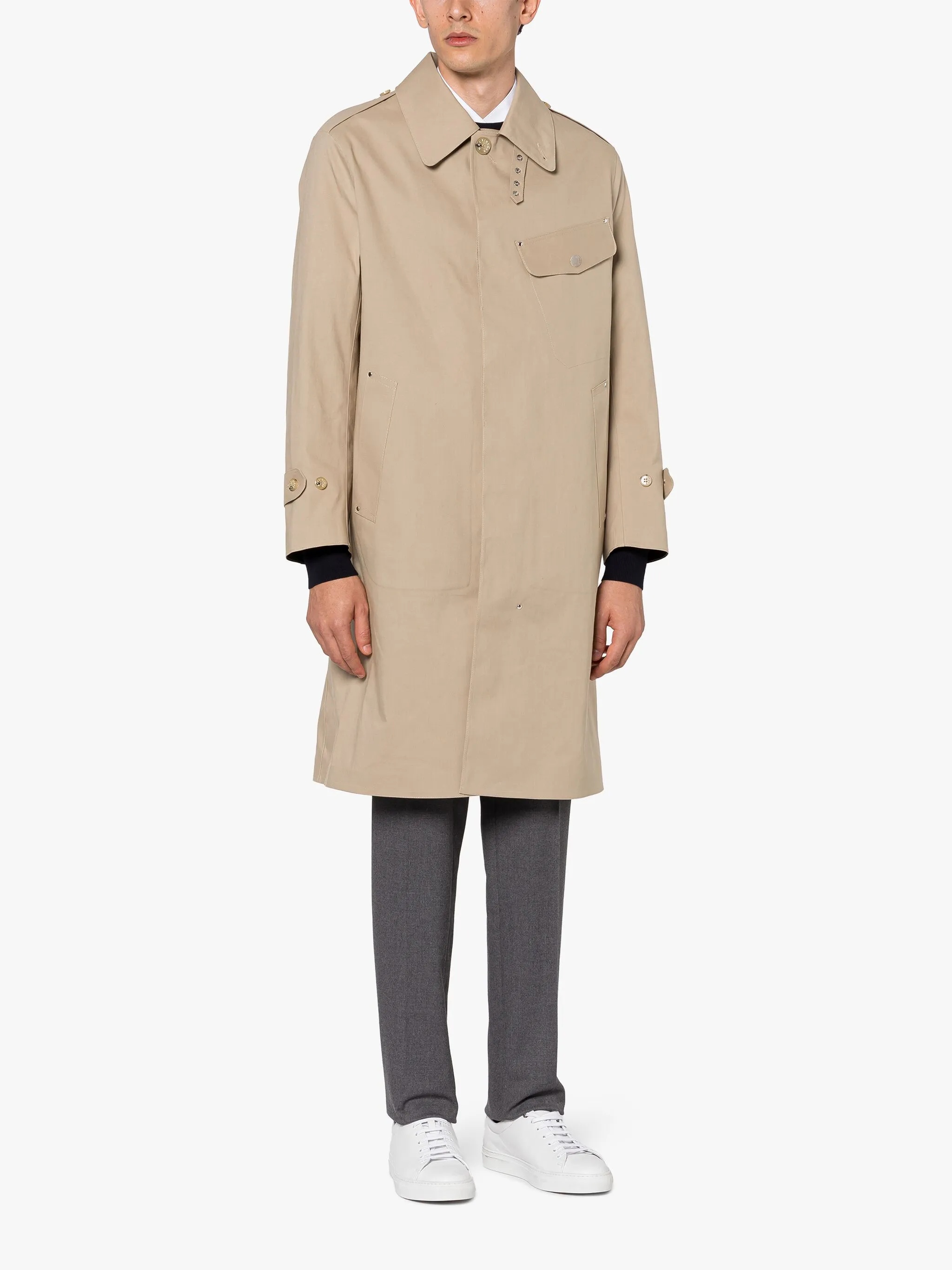 GILSTON FAWN BONDED COTTON COAT - 2
