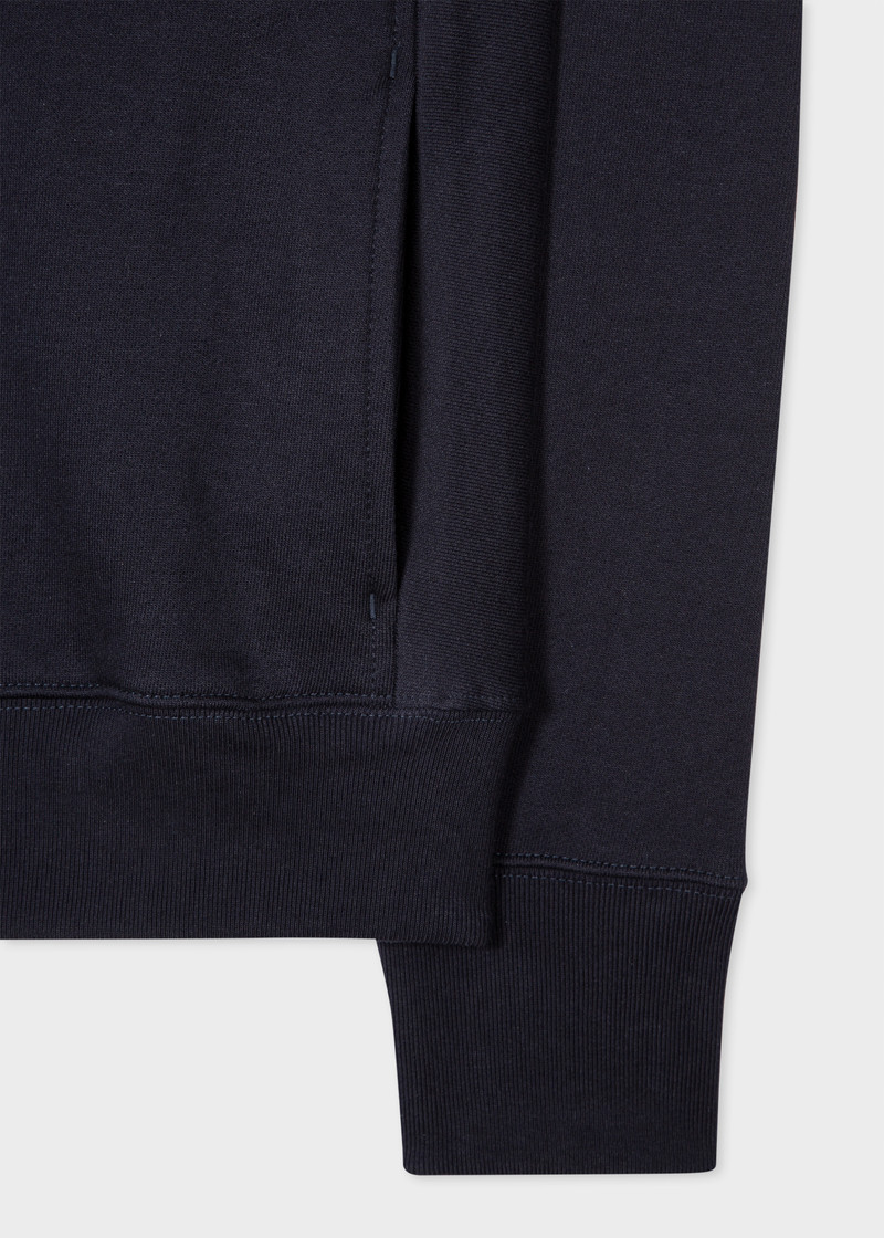 Dark Navy Cotton Zip-Front Hoodie & White T-Shirt Zebra Set 5