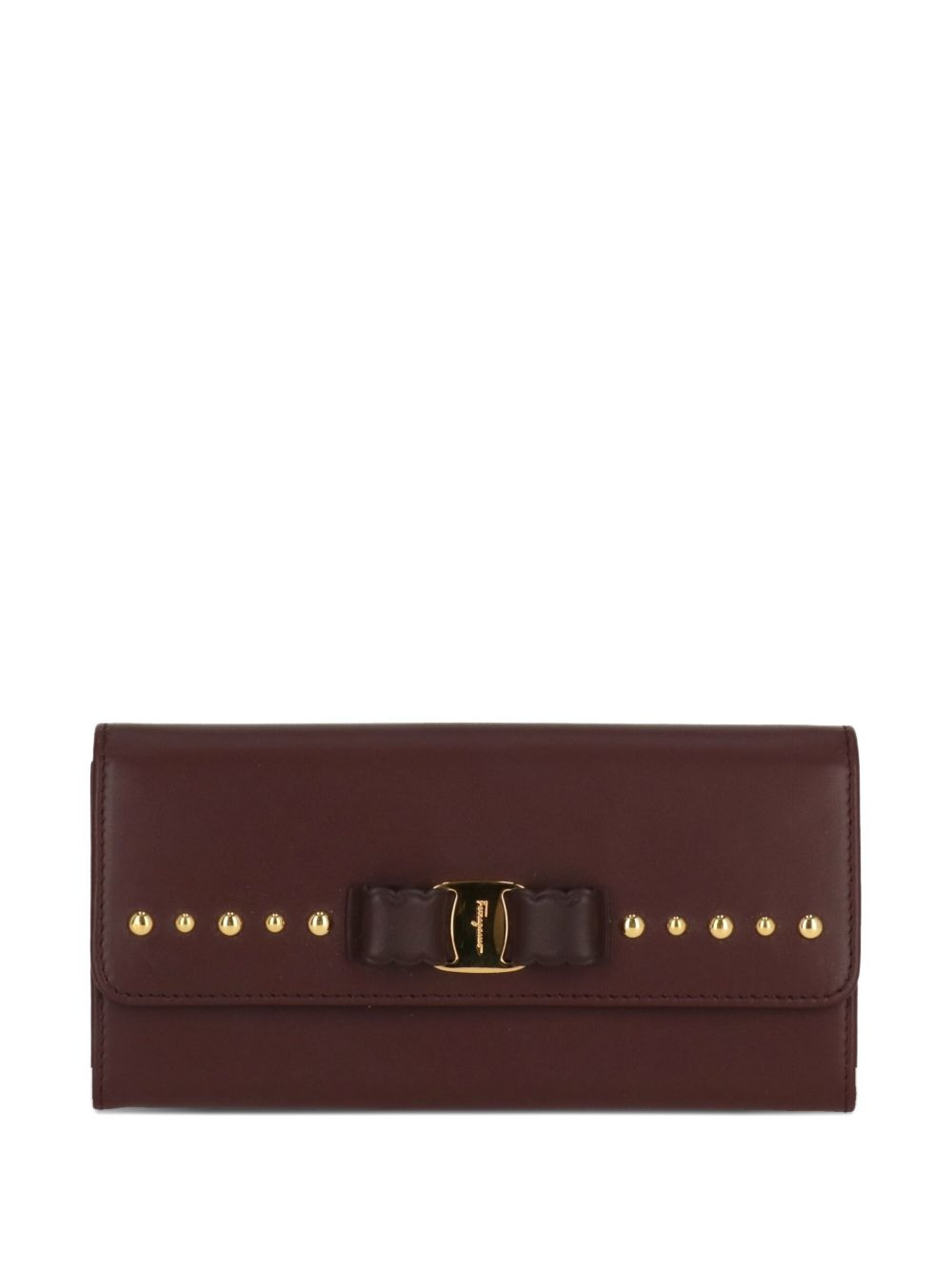 bow-embellished studded wallet - 1