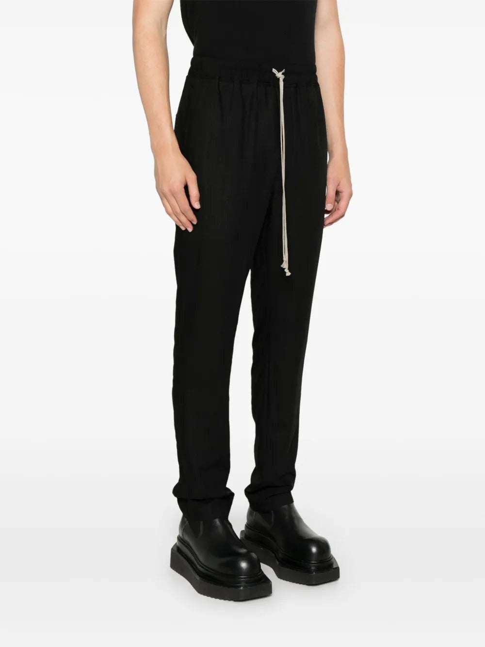 DRAWSTRING SLIM LONG TROUSERS - 3