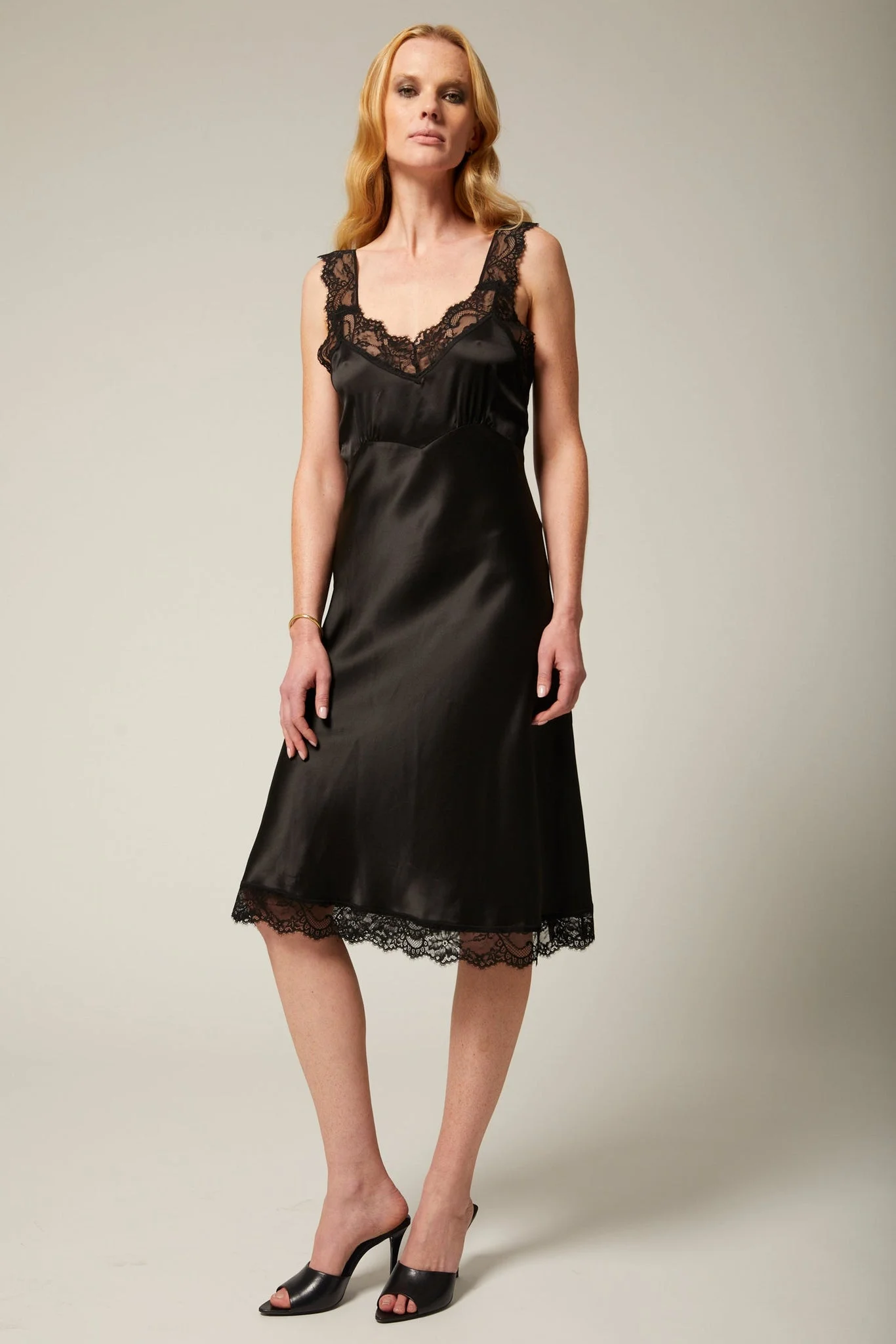 PAOLA SILK MIDI DRESS - 1