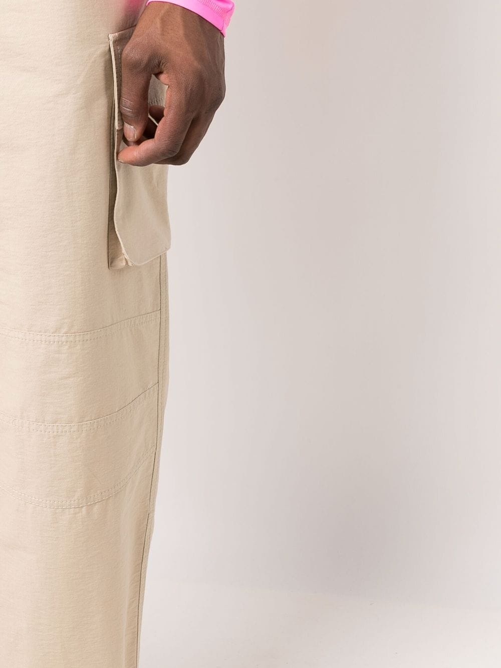 drawstring cargo trousers - 5