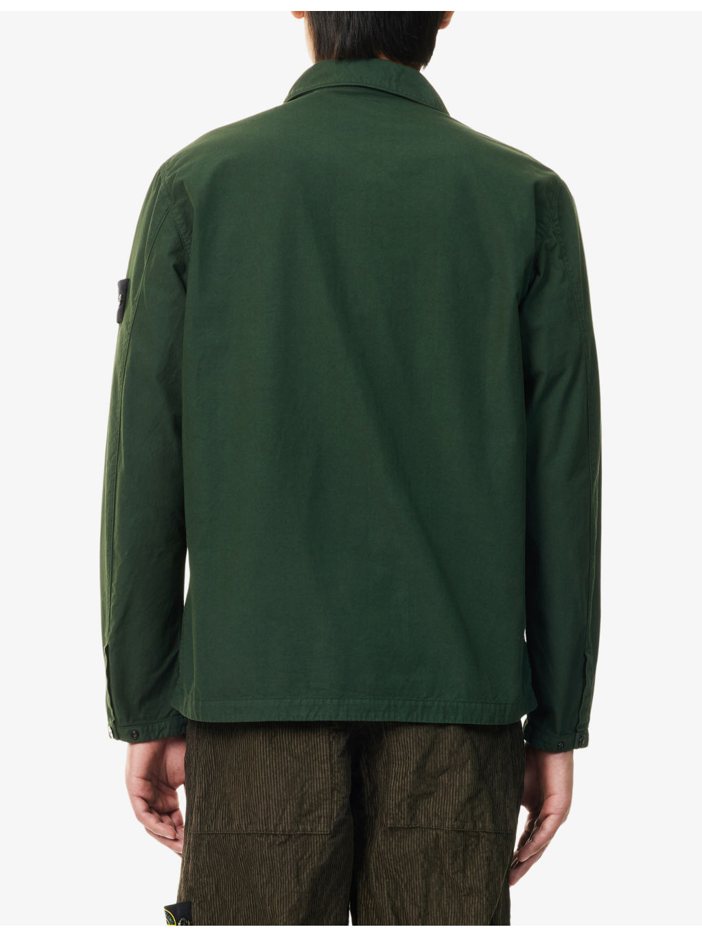 Classic-Collar Logo-Patch Cotton Jacket - 4