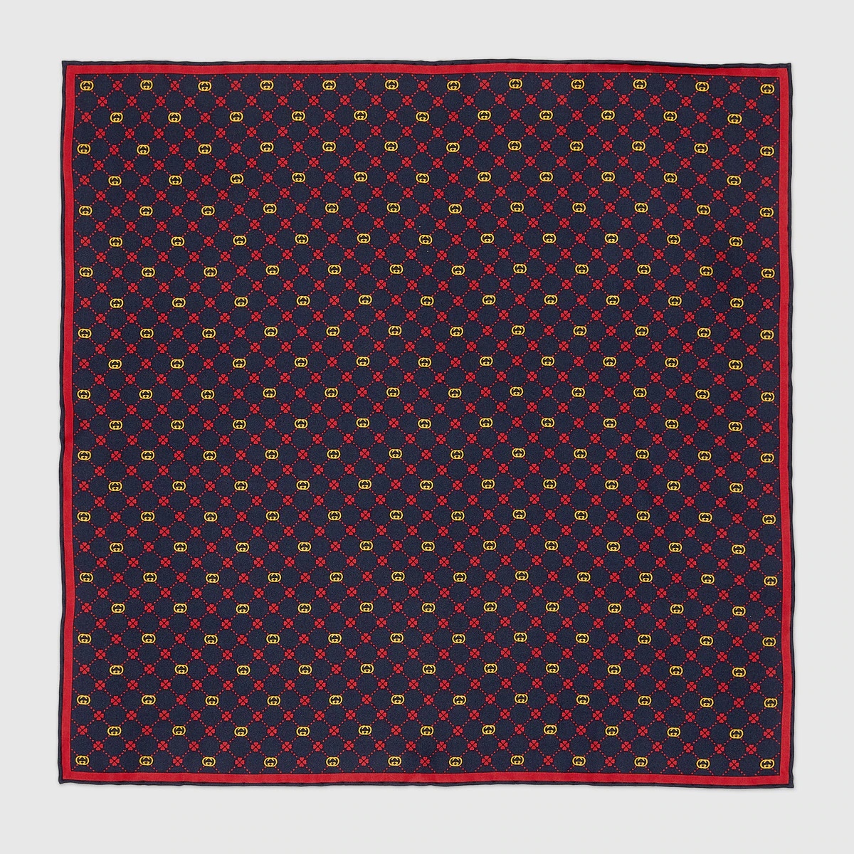 Interlocking G silk pocket square - 1