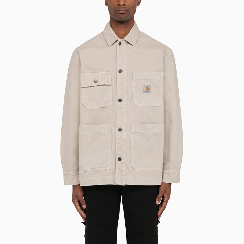 Beige cotton Garrison jacket - 1