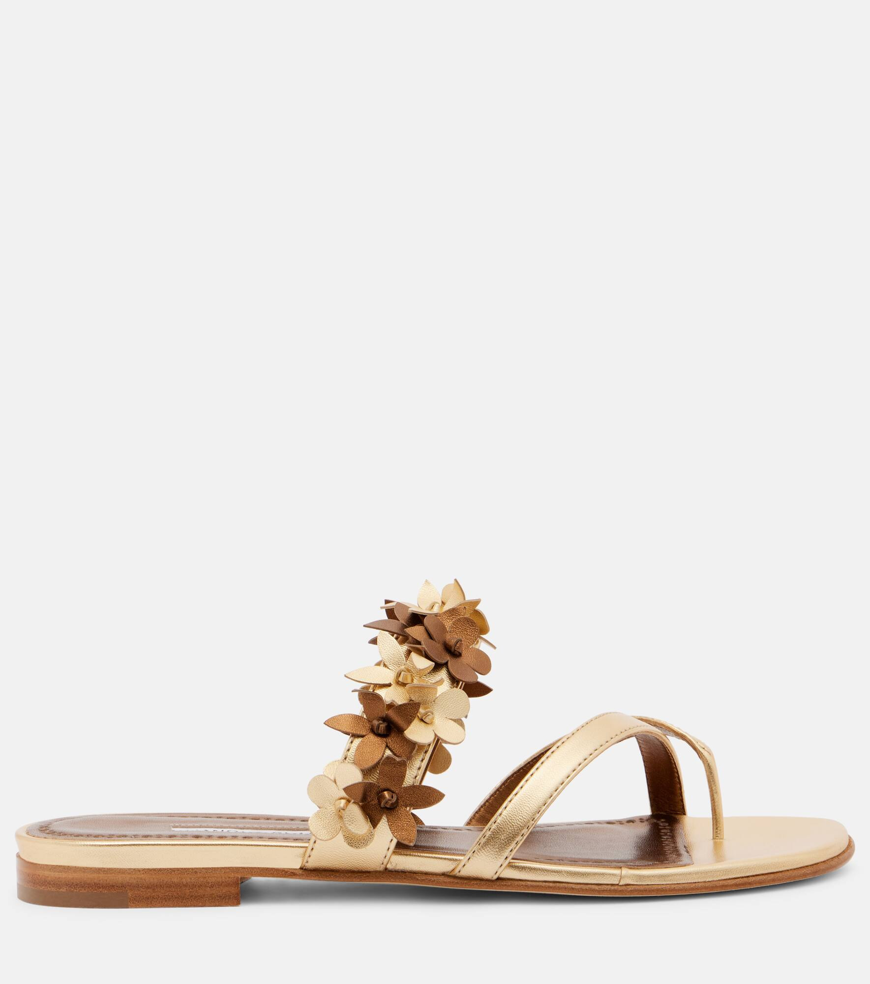 Fiosa metallic leather sandals - 4