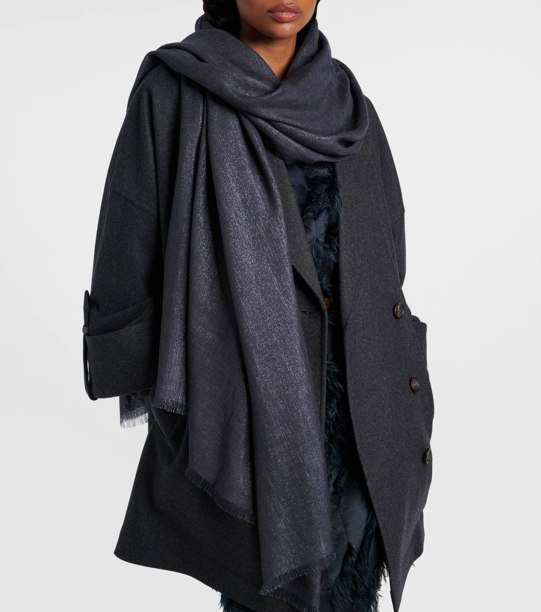 Cashmere and silk-blend scarf - 2