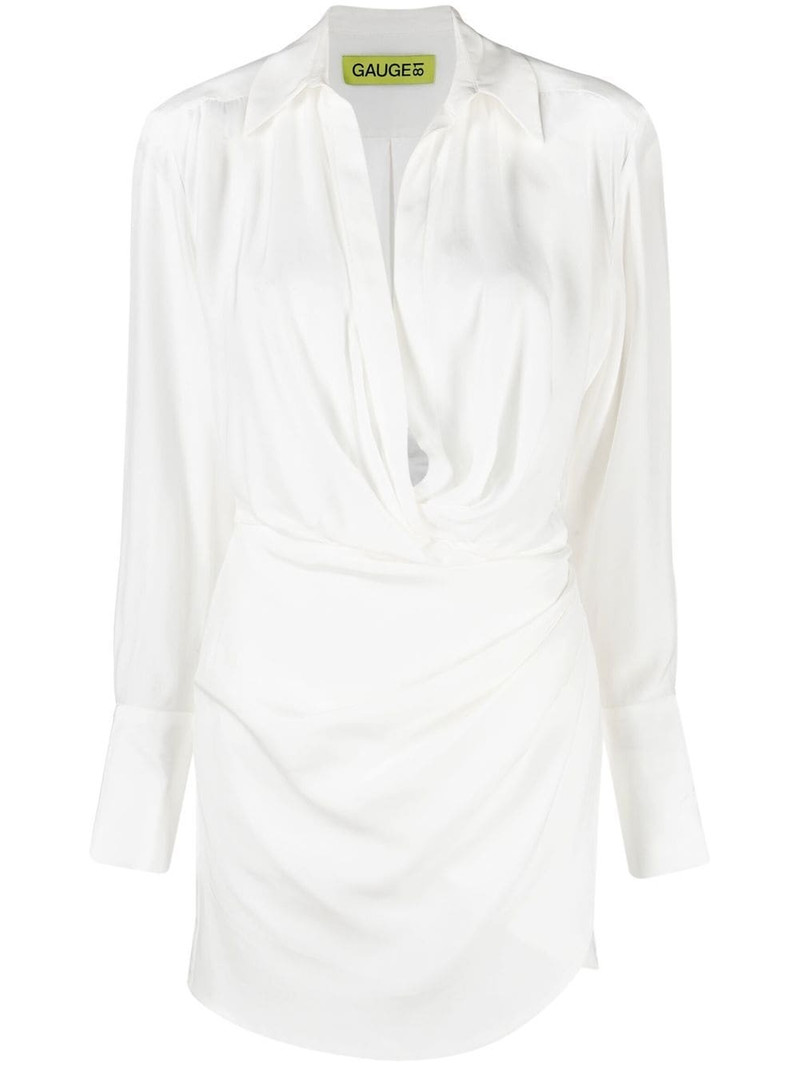 silk open-neck shirt dress 1