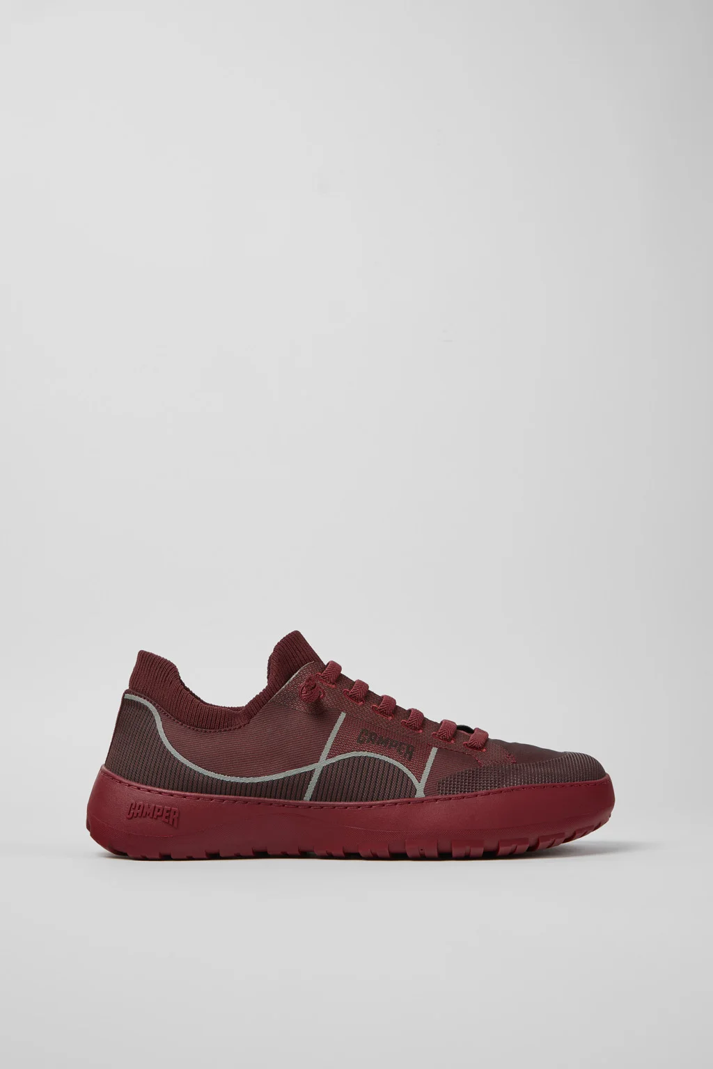 Peu Serra Burgundy Recycled PET Engineered Materials Sneakers for Men. - 1