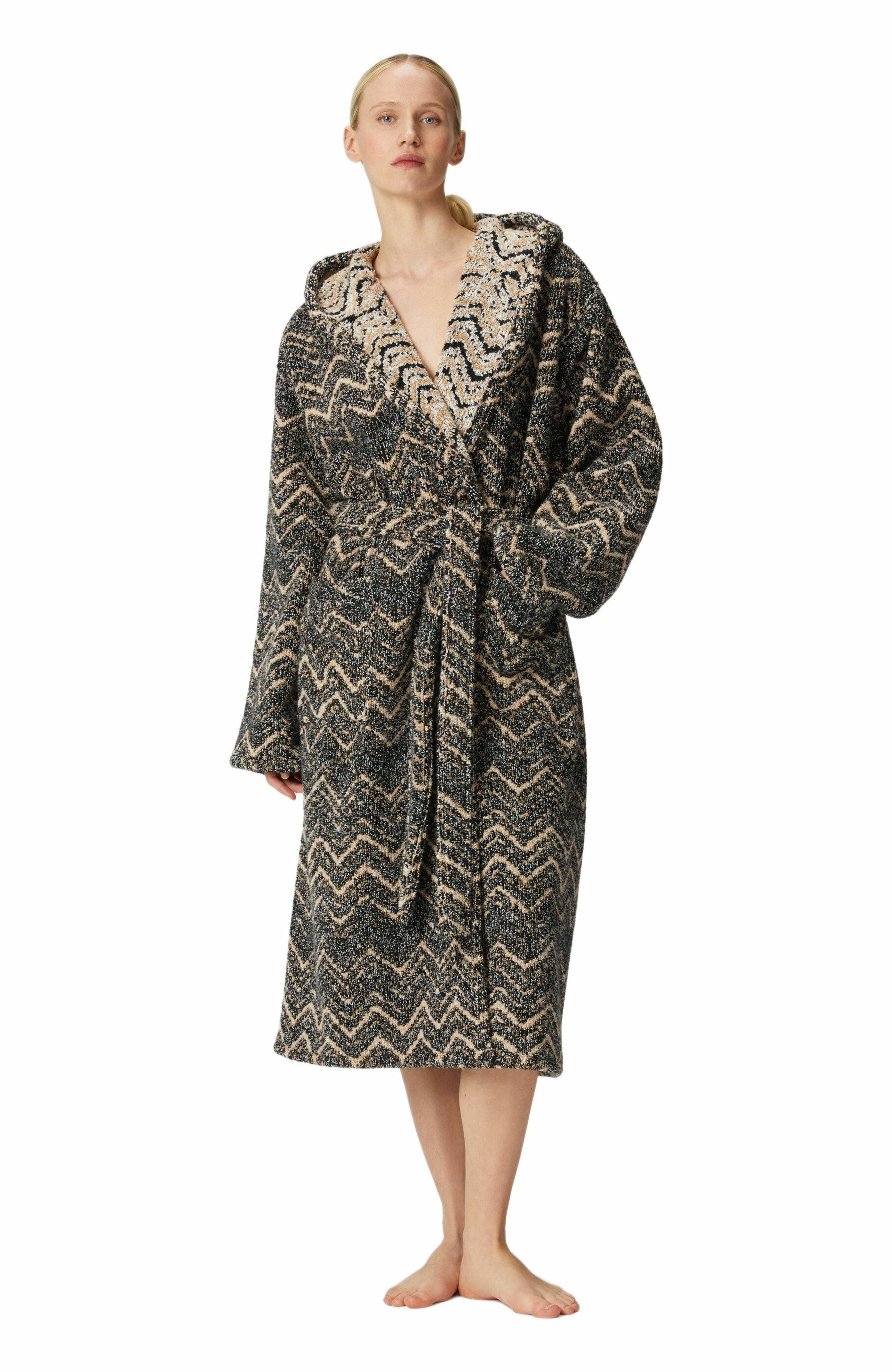 Missoni Home Azul Cotton Terry Chevron Bathrobe in Brown at Nordstrom - 2