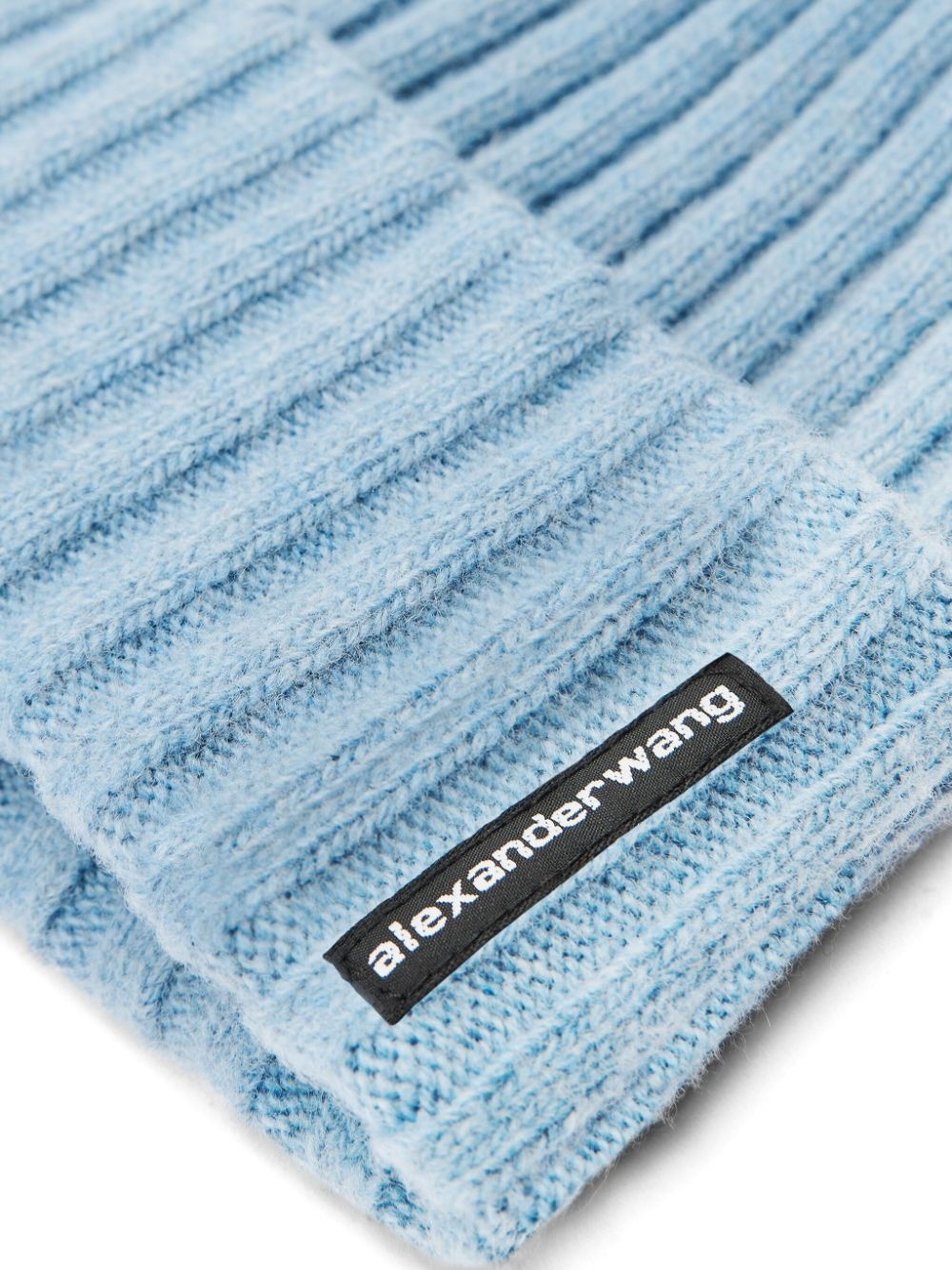 logo-patch ribbed beanie hat - 3