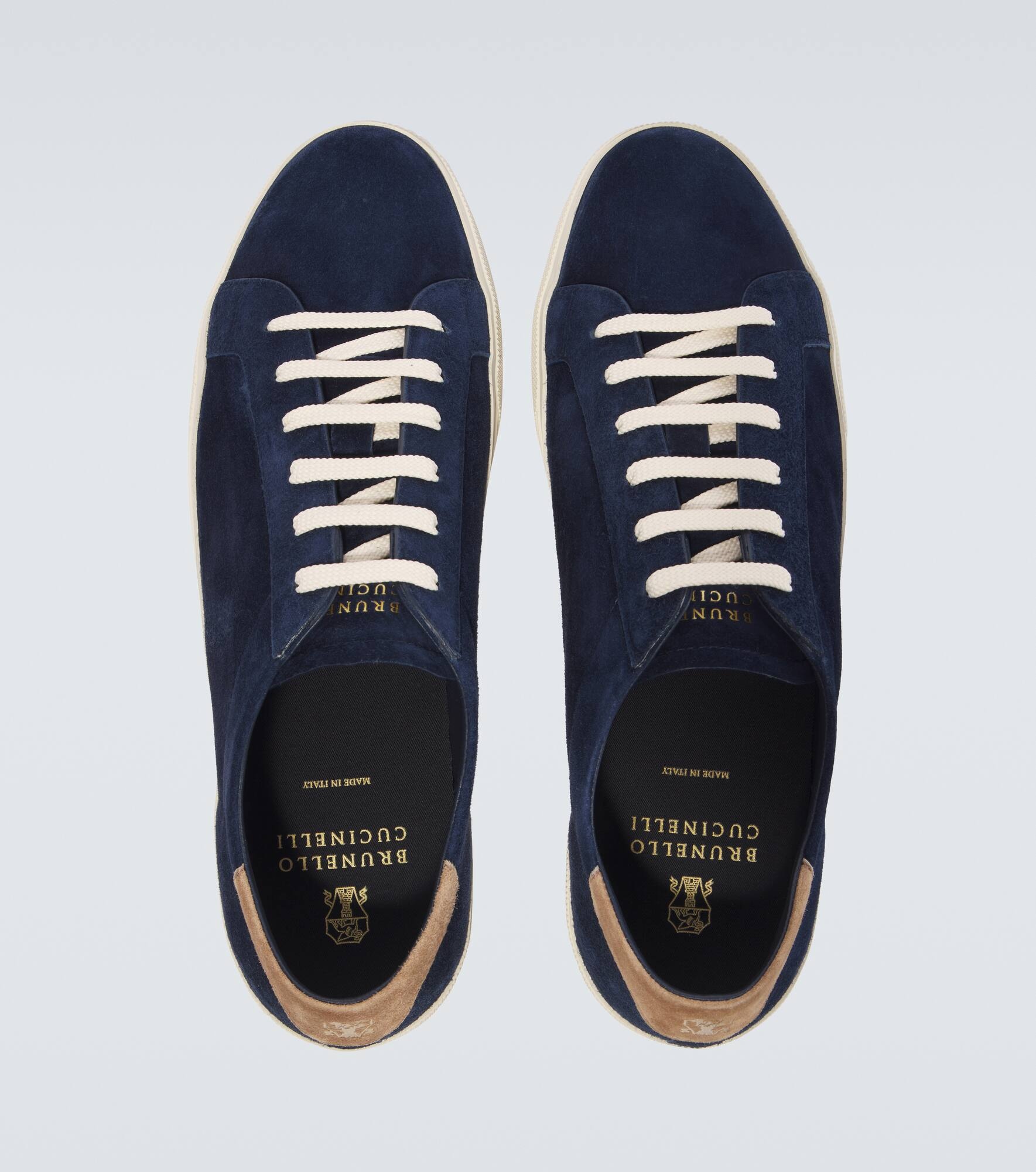 Suede low-top sneakers - 4