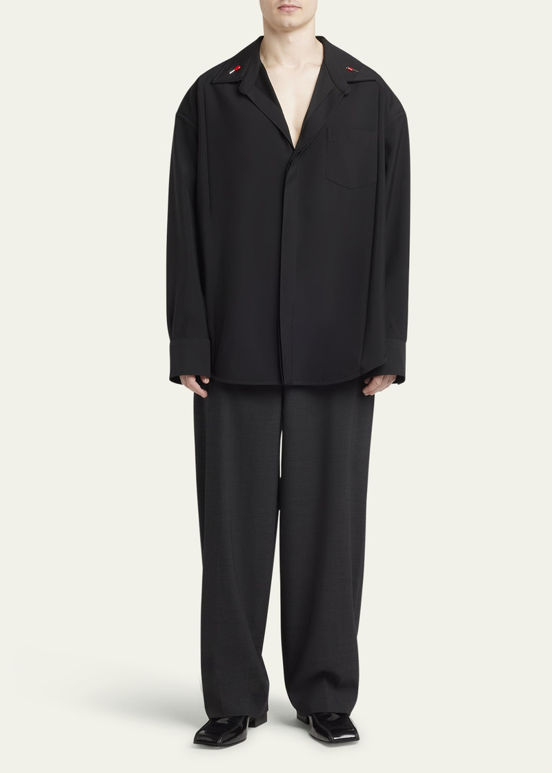Bottega Veneta Men's Wool-Blend Tricotine Trousers outlook