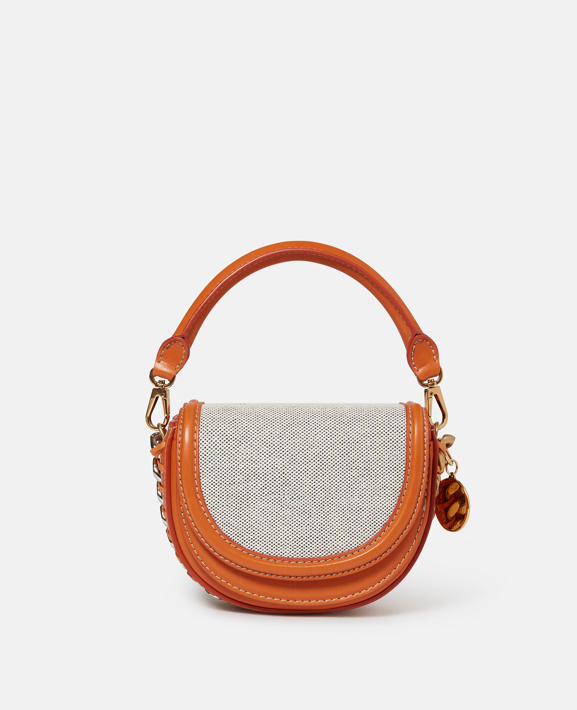 Frayme Cotton Canvas Double Flap Shoulder Bag 4