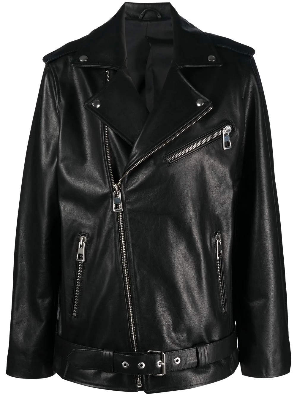 leather biker jacket - 1