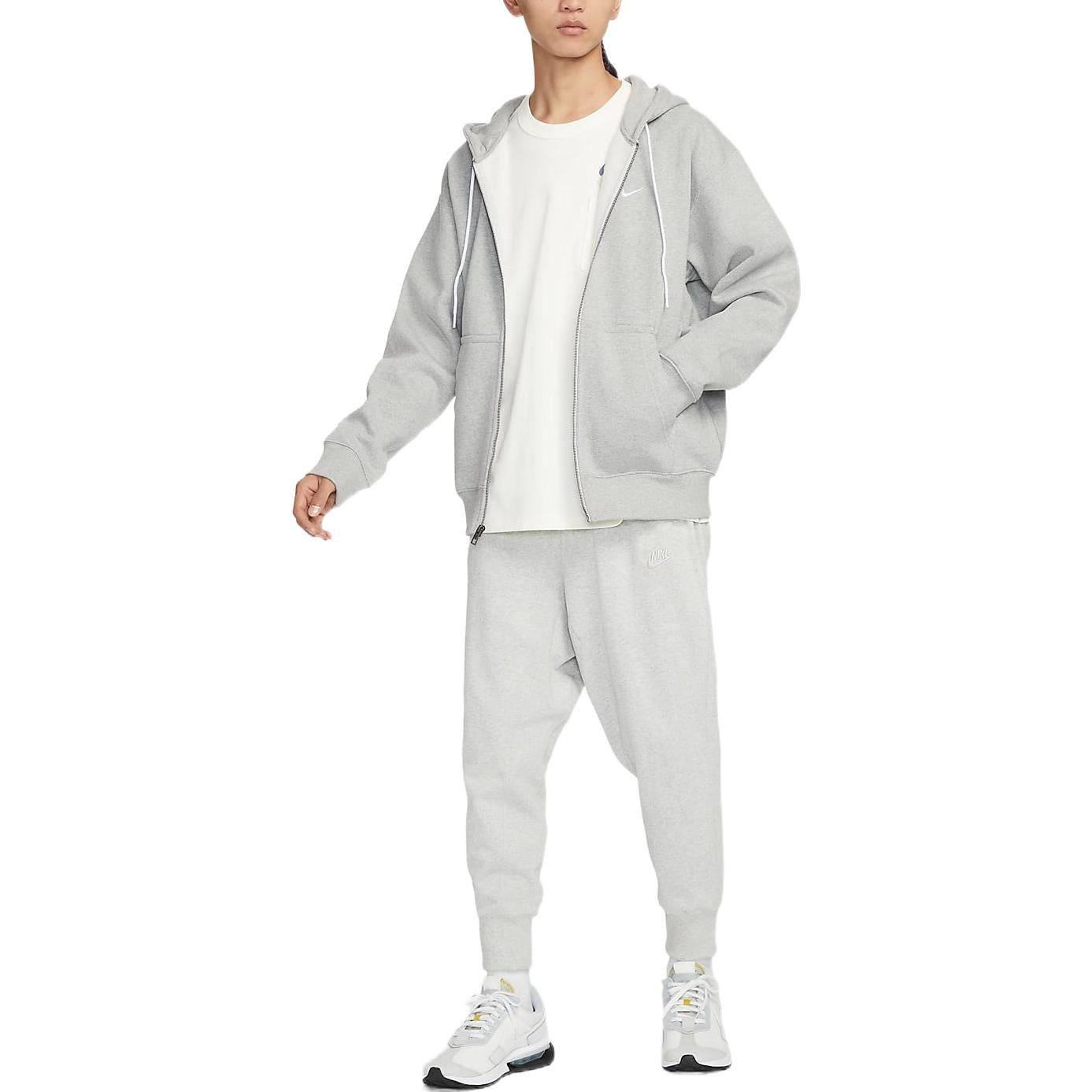 Nike embroidered logo hooded jacket 'Grey' DR0404-063 - 5
