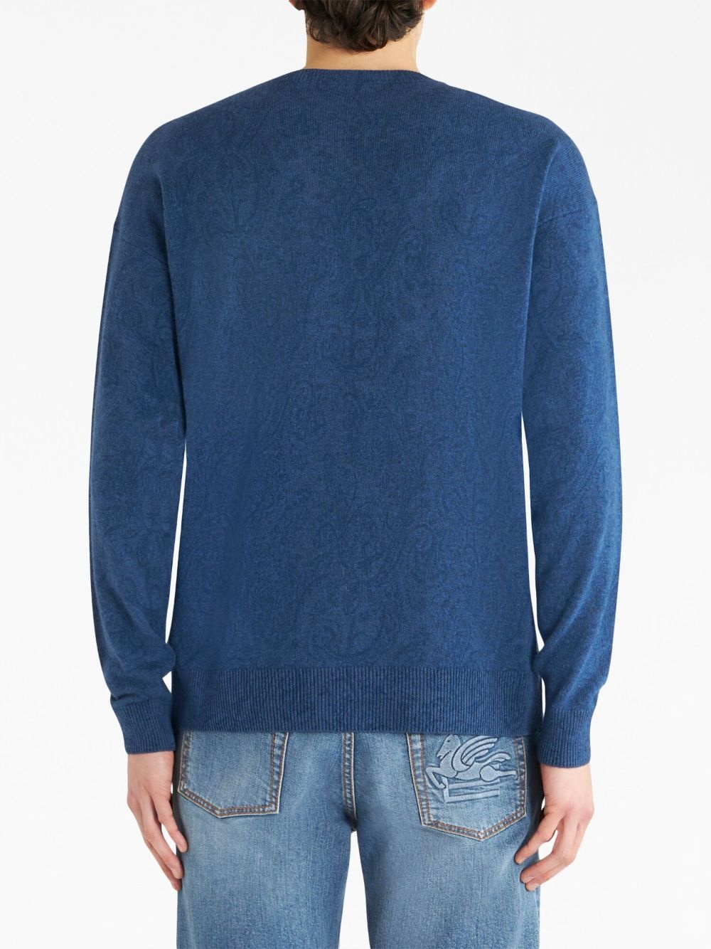 logo-embroidered wool jumper - 3