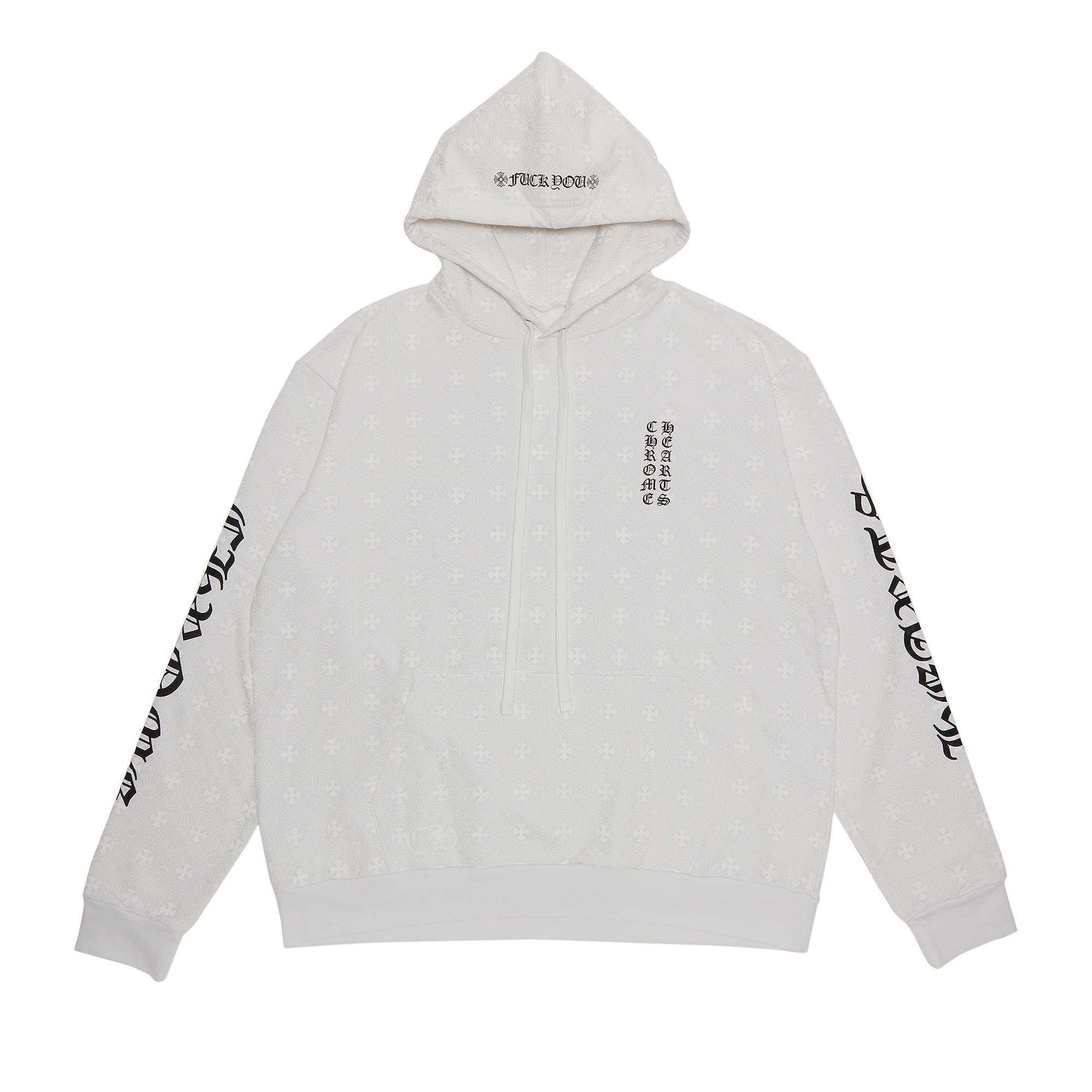 Chrome Hearts Plus Cross Horseshoe Hoodie 'White' - 1