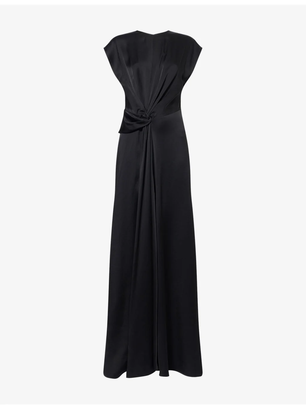 Aria Twist-Detail Crepe-Back Satin Gown - 1