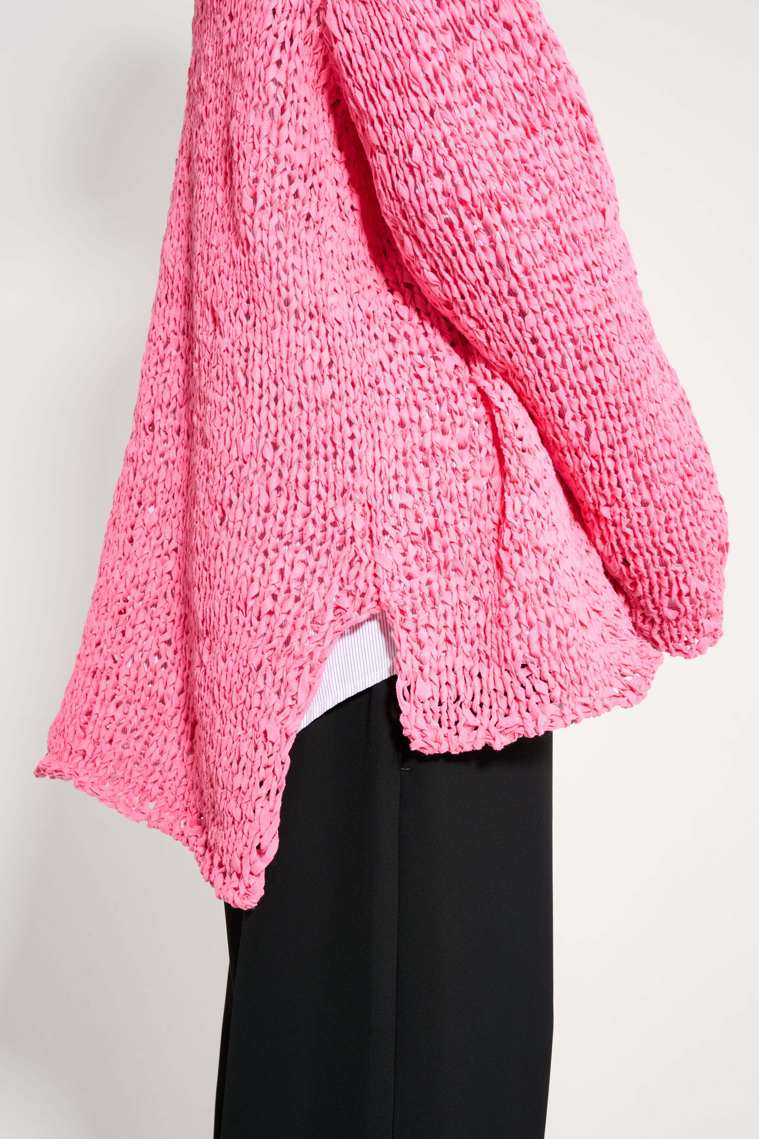 COMME DES GARÇONS HOMME PLUS LOOSE KNIT SWEATER PINK - 6