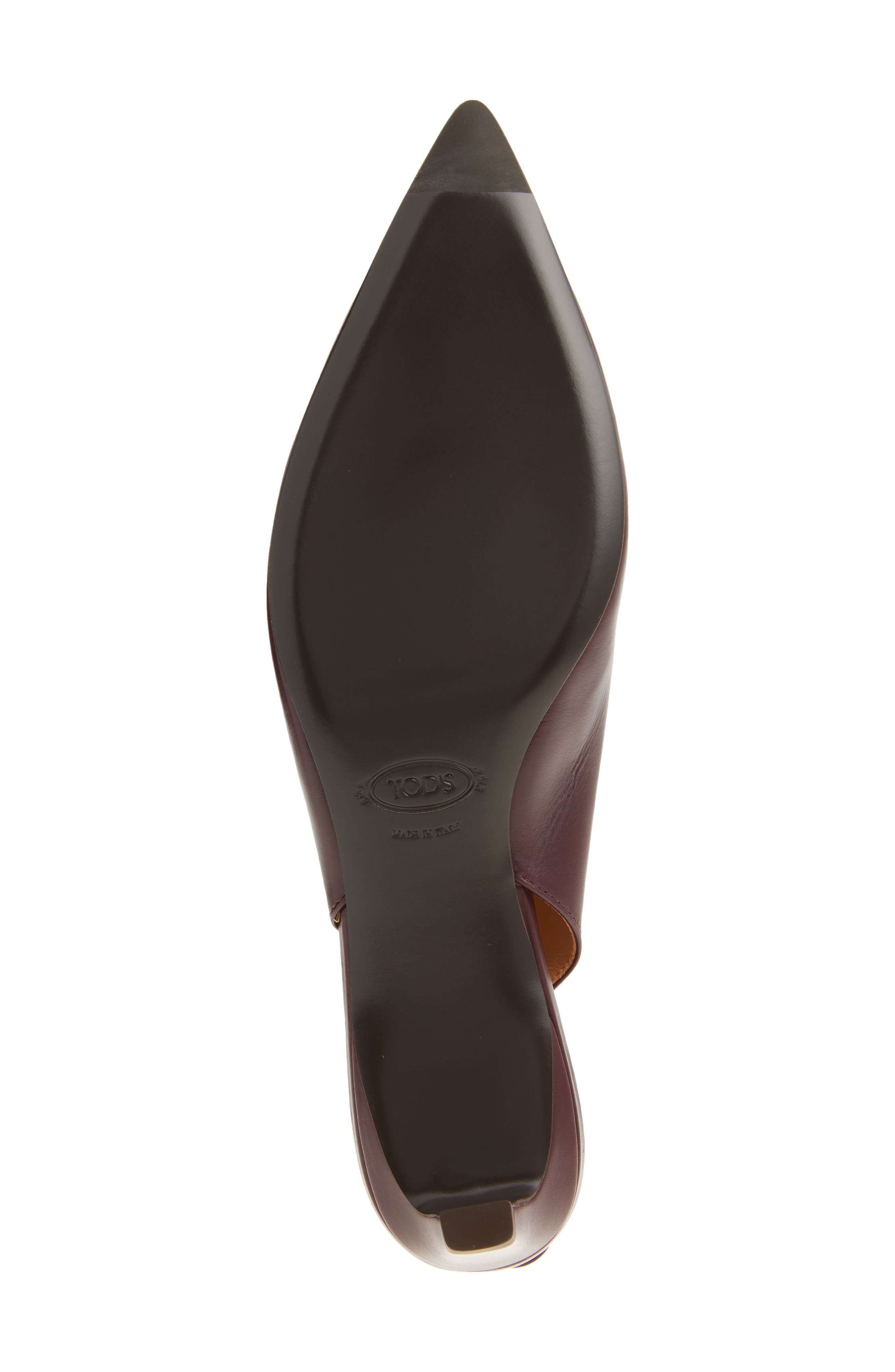 Tod's Pointed Toe Kitten Heel Slingback Pump in Kraft Chiaro at Nordstrom - 5