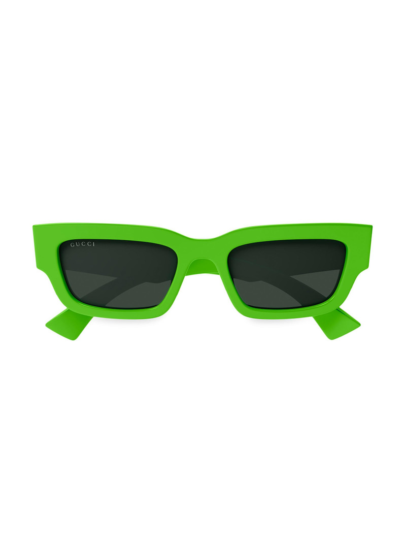 Men's Miami 52MM Rectangular Sunglasses - Green Grey 3