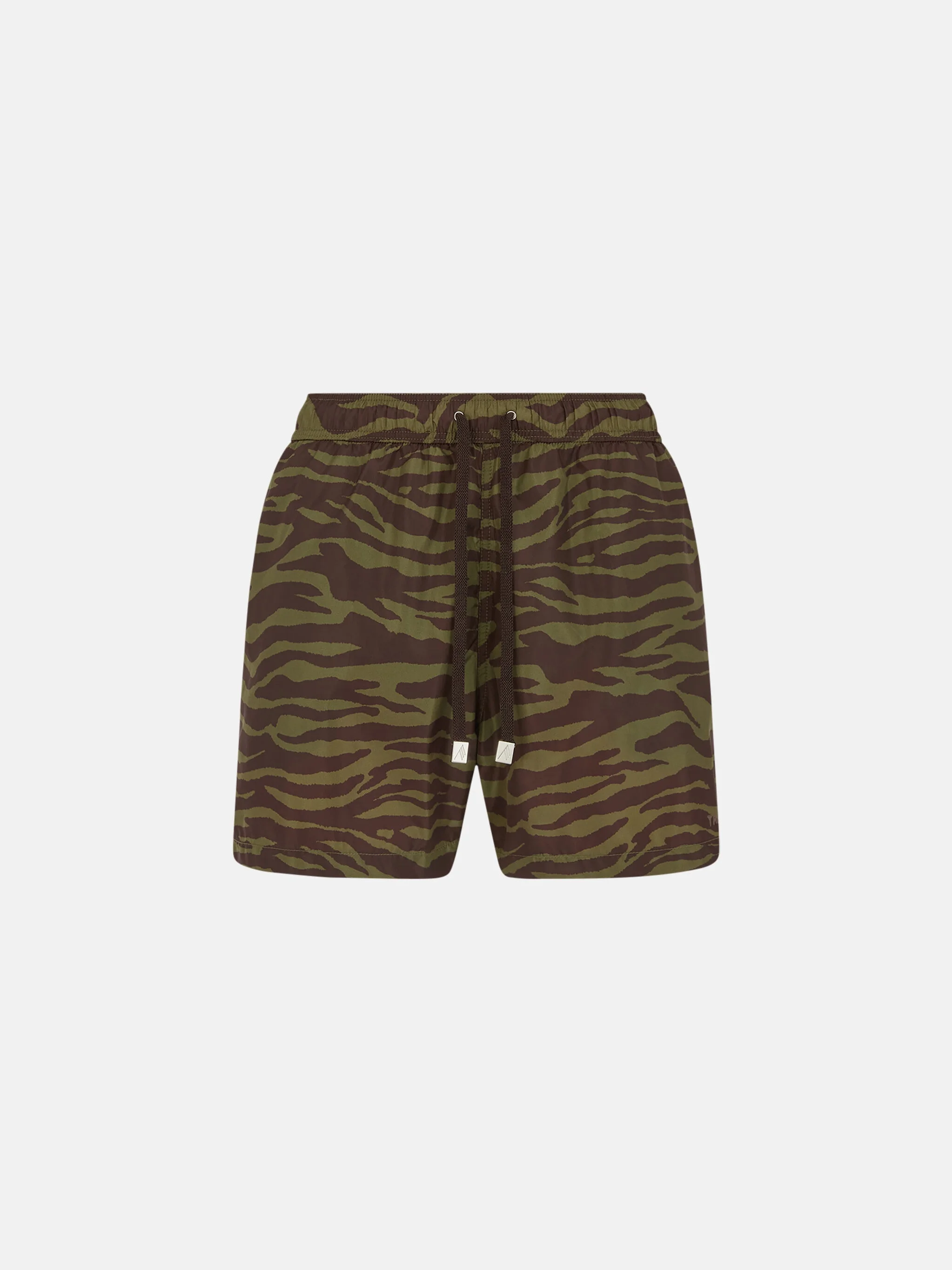 DARK GREEN AND DARK BROWN SHORT PANT - 1