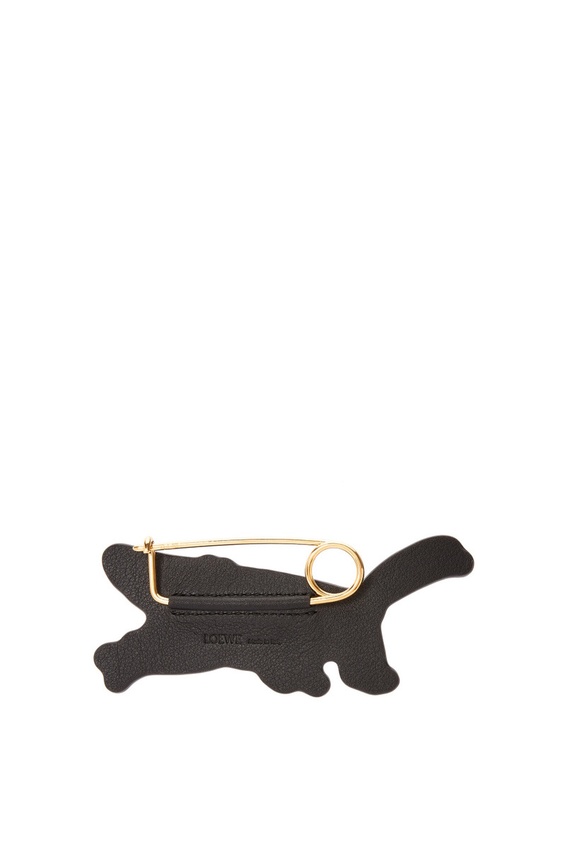 Grasshopper pin charm in calfskin and metal 3